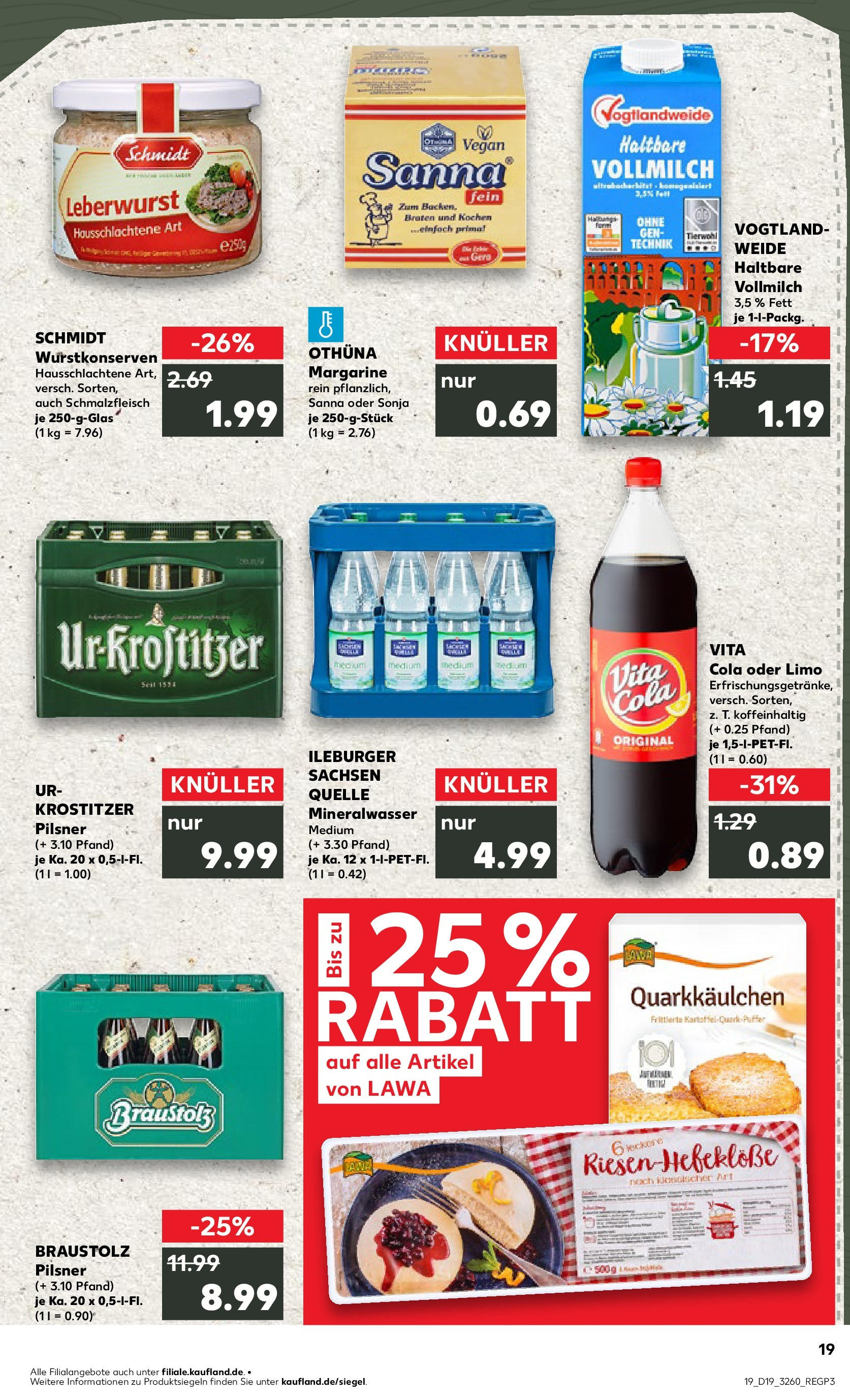 Kaufland - Kaufland: Wochenangebote (ab 07.05.2025) » Angebote Online | Seite: 19 | Produkte: Margarine, Quark, Cola, Mineralwasser Kaufland - Kaufland: Wochenangebote (ab 07.05.2025) » Angebote Online zum Blättern | Seite: 19 | Produkte: Margarine, Quark, Cola, Mineralwasser