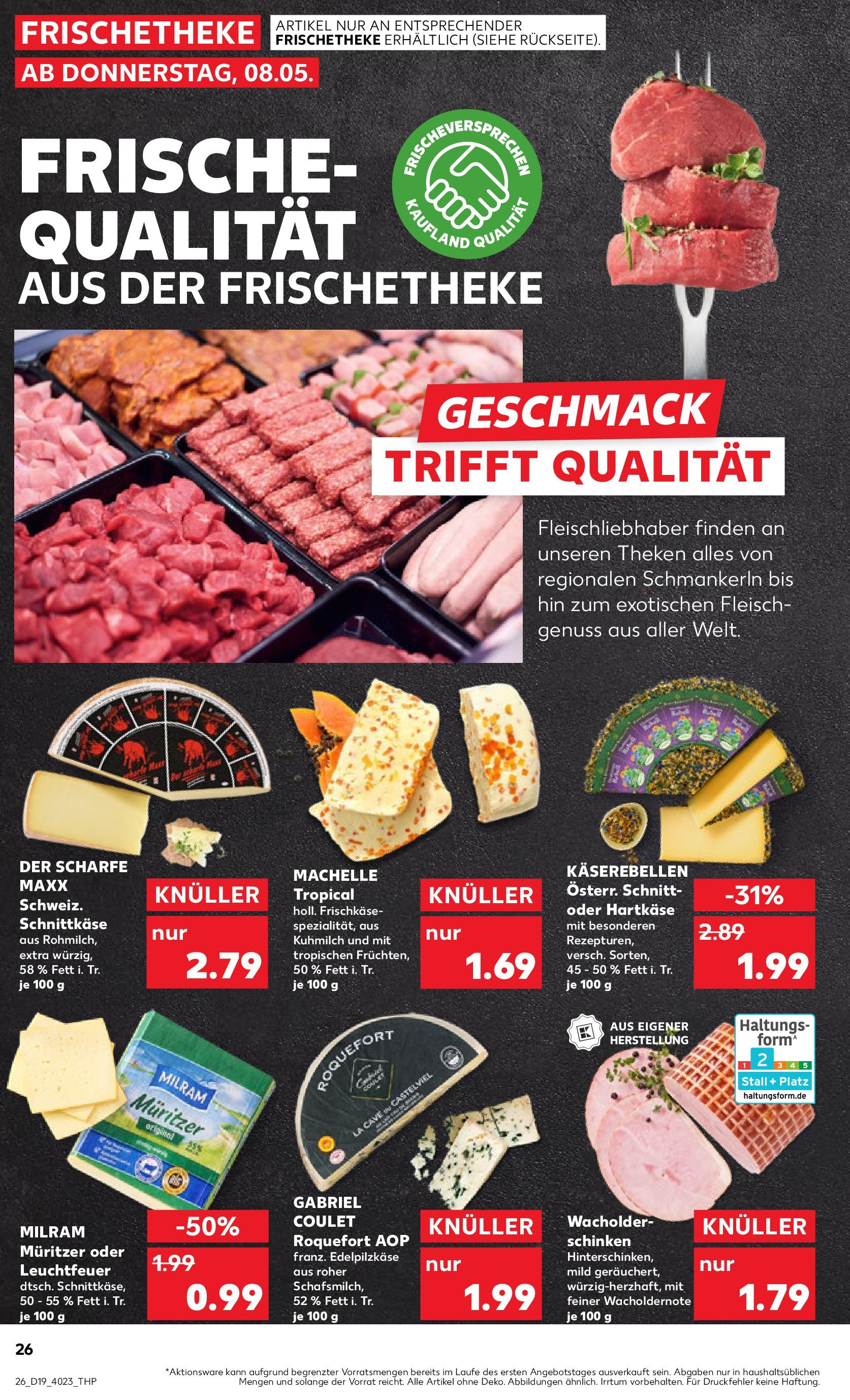 Kaufland - Kaufland: Wochenangebote (ab 07.05.2025) » Angebote Online | Seite: 26 | Produkte: Milram, Schinken, Fleisch, Frischkase Kaufland - Kaufland: Wochenangebote (ab 07.05.2025) » Angebote Online zum Blättern | Seite: 26 | Produkte: Milram, Schinken, Fleisch, Frischkase