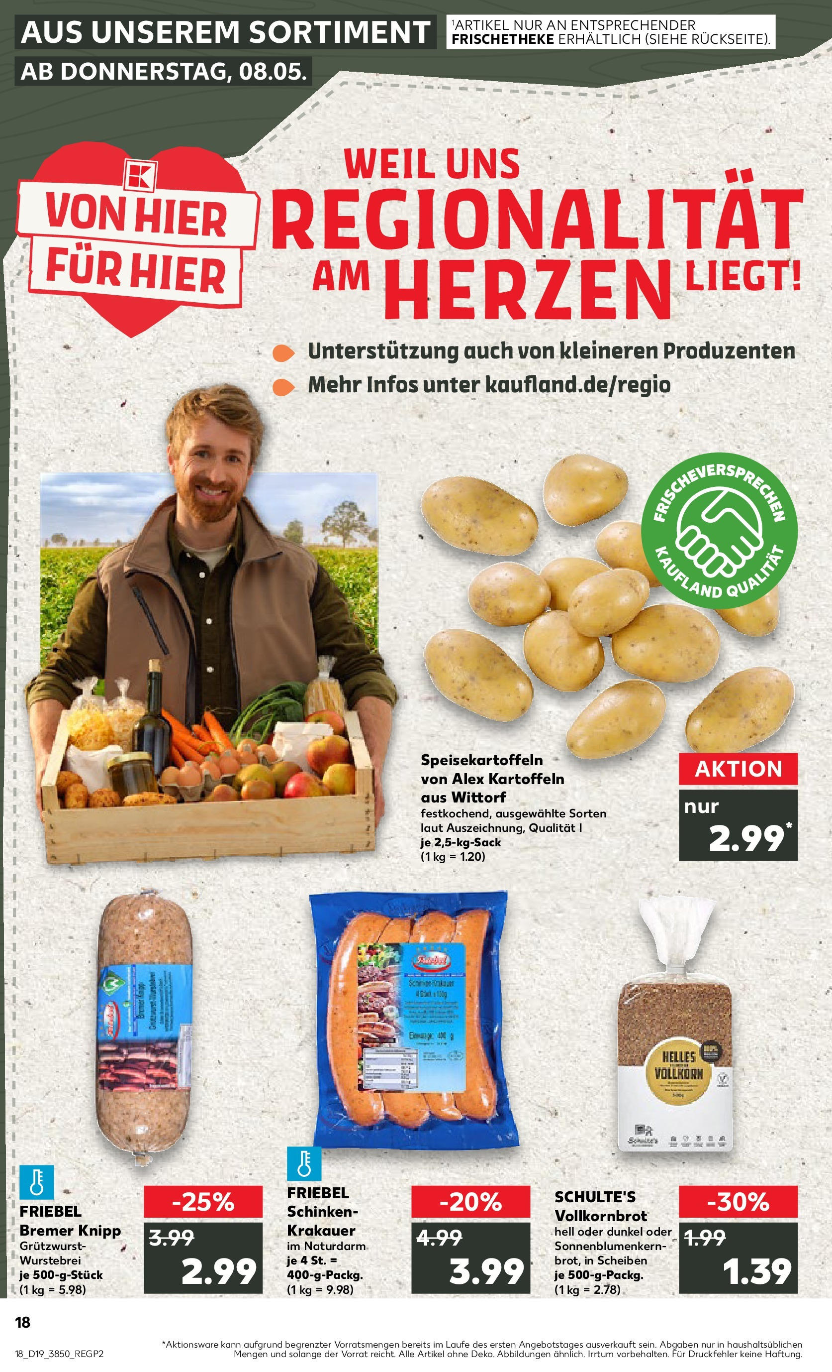 Kaufland - Kaufland: Wochenangebote (ab 07.05.2025) » Angebote Online | Seite: 18 | Produkte: Vollkornbrot, Kartoffeln, Schinken Kaufland - Kaufland: Wochenangebote (ab 07.05.2025) » Angebote Online zum Blättern | Seite: 18 | Produkte: Vollkornbrot, Kartoffeln, Schinken