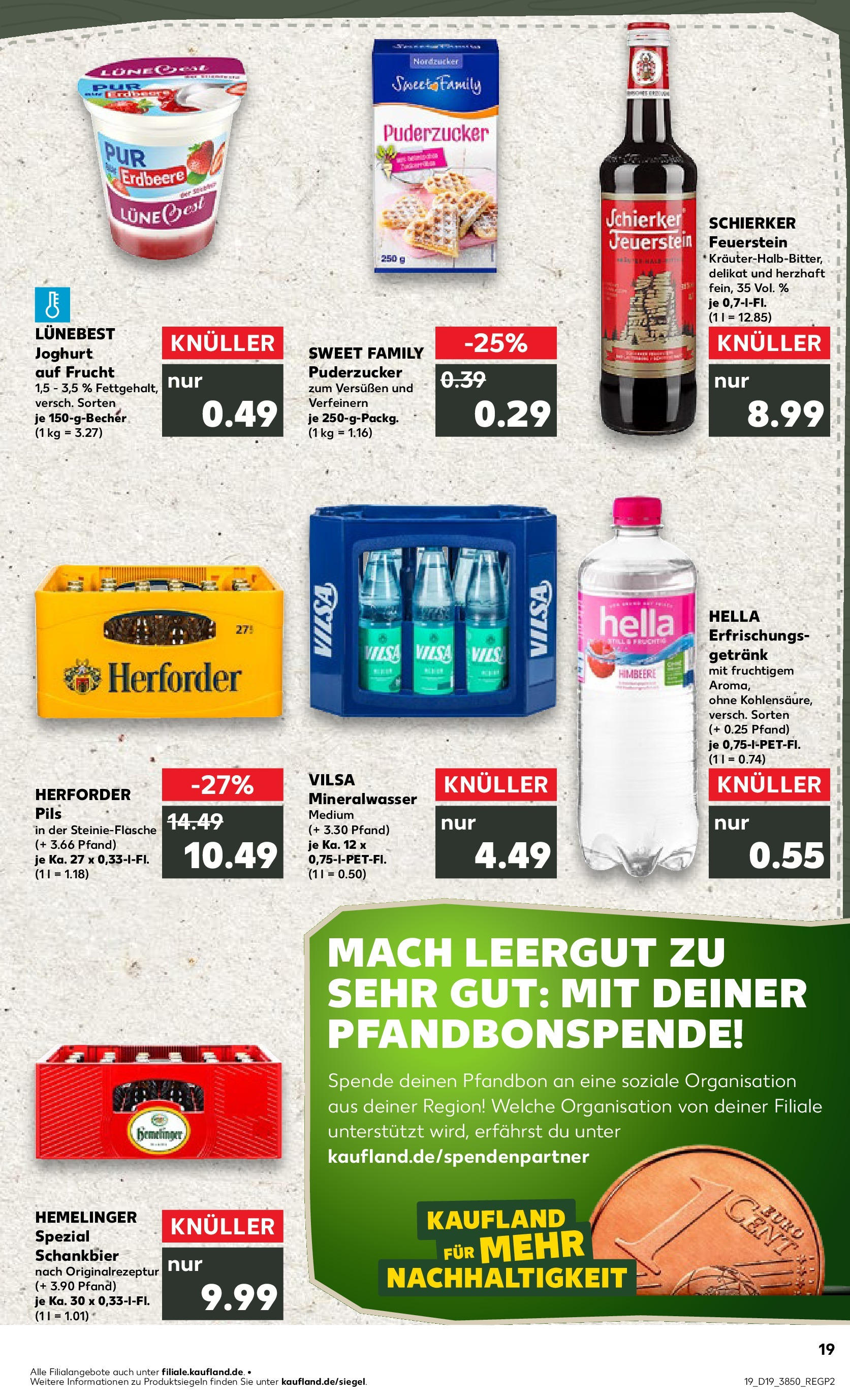 Kaufland - Kaufland: Wochenangebote (ab 07.05.2025) » Angebote Online | Seite: 19 | Produkte: Joghurt, Pils, Mineralwasser, Hella Kaufland - Kaufland: Wochenangebote (ab 07.05.2025) » Angebote Online zum Blättern | Seite: 19 | Produkte: Joghurt, Pils, Mineralwasser, Hella