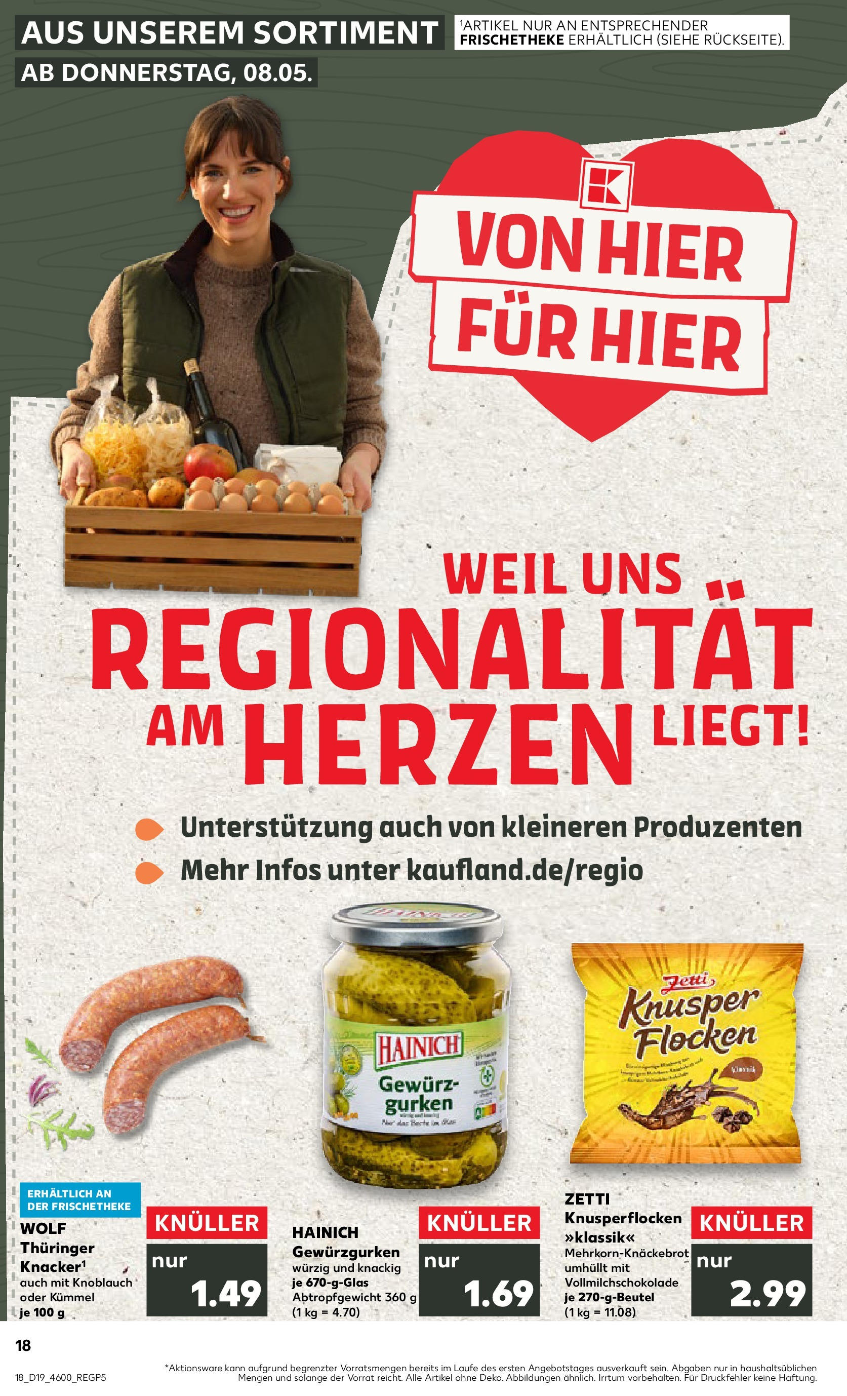 Kaufland - Kaufland: Regio-Wochen (ab 07.05.2025) » Angebote Online | Seite: 1 | Produkte: Knoblauch, Gurken, Flocken Kaufland - Kaufland: Regio-Wochen (ab 07.05.2025) » Angebote Online zum Blättern | Seite: 1 | Produkte: Knoblauch, Gurken, Flocken