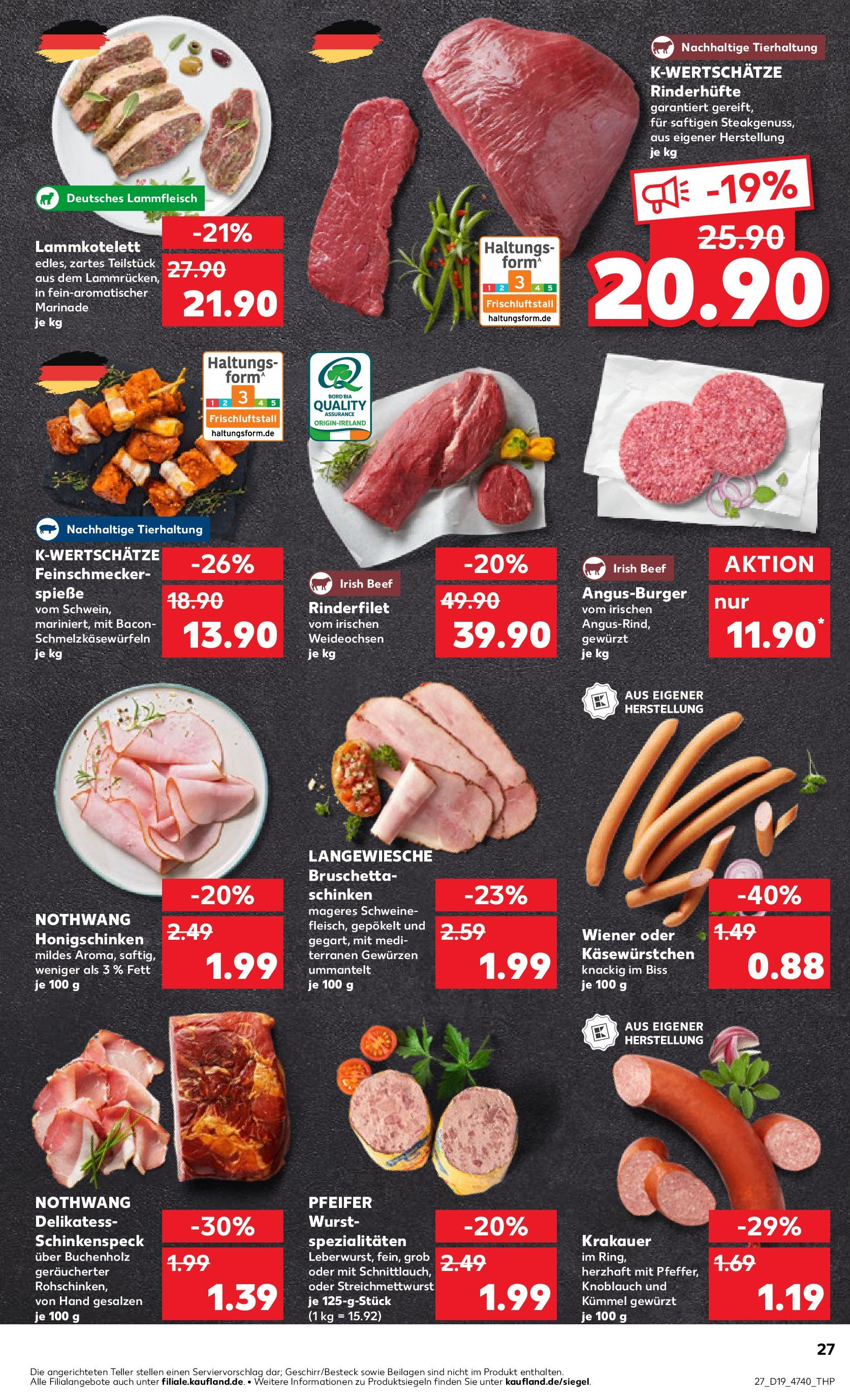 Kaufland - Kaufland: Regio-Wochen (ab 07.05.2025) » Angebote Online | Seite: 27 | Produkte: Rinderfilet, Burger, Wurst, Schinken Kaufland - Kaufland: Regio-Wochen (ab 07.05.2025) » Angebote Online zum Blättern | Seite: 27 | Produkte: Rinderfilet, Burger, Wurst, Schinken