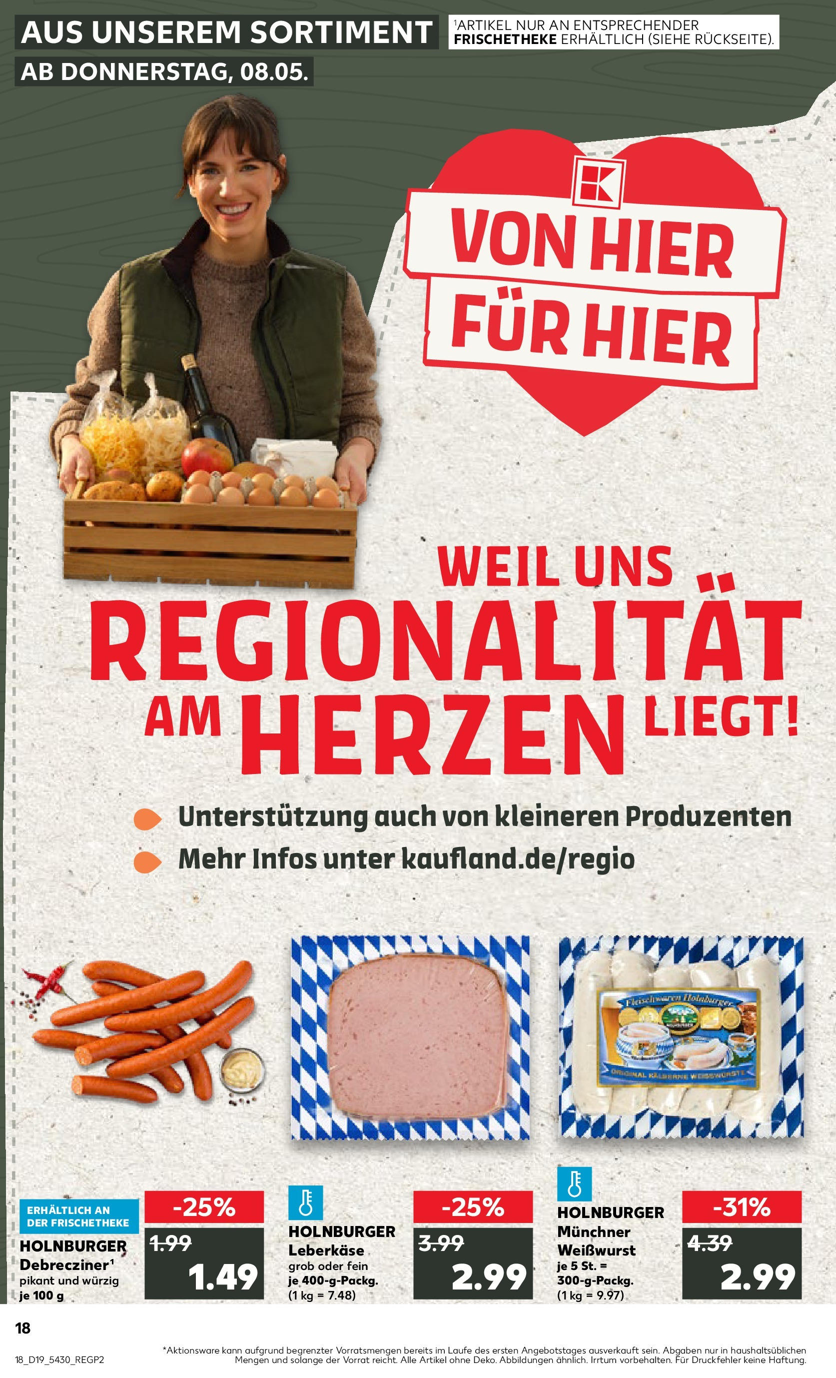Kaufland - Kaufland: Wochenangebote (ab 07.05.2025) » Angebote Online | Seite: 18 | Produkte: Weißwurst, Leberkase Kaufland - Kaufland: Wochenangebote (ab 07.05.2025) » Angebote Online zum Blättern | Seite: 18 | Produkte: Weißwurst, Leberkase