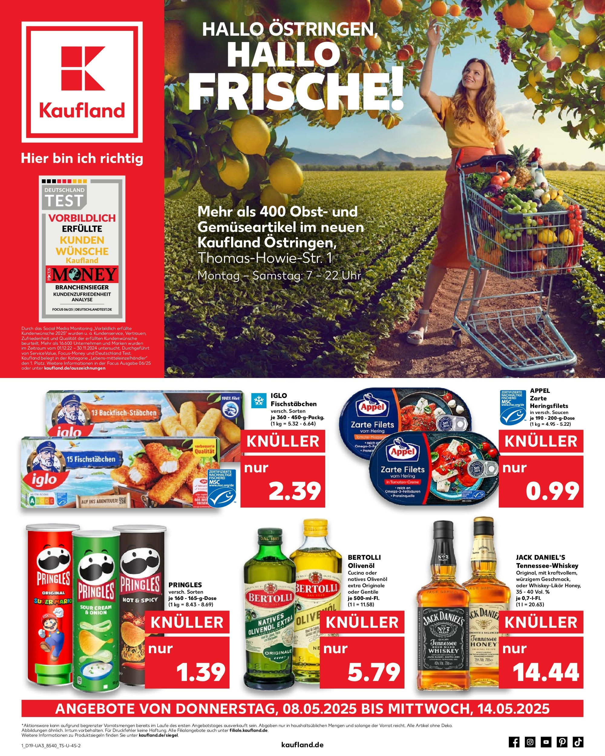 Kaufland - Kaufland: Wochenangebote (ab 07.05.2025) » Angebote Online | Seite: 1 | Produkte: Bertolli olivenol, Jack Daniel's, Pringles, Uhr Kaufland - Kaufland: Wochenangebote (ab 07.05.2025) » Angebote Online zum Blättern | Seite: 1 | Produkte: Bertolli olivenol, Jack Daniel's, Pringles, Uhr