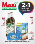 Maxi Supermercati 2x1 Uno lo paghi, l'altro e GRATIS - al 19.05.2025