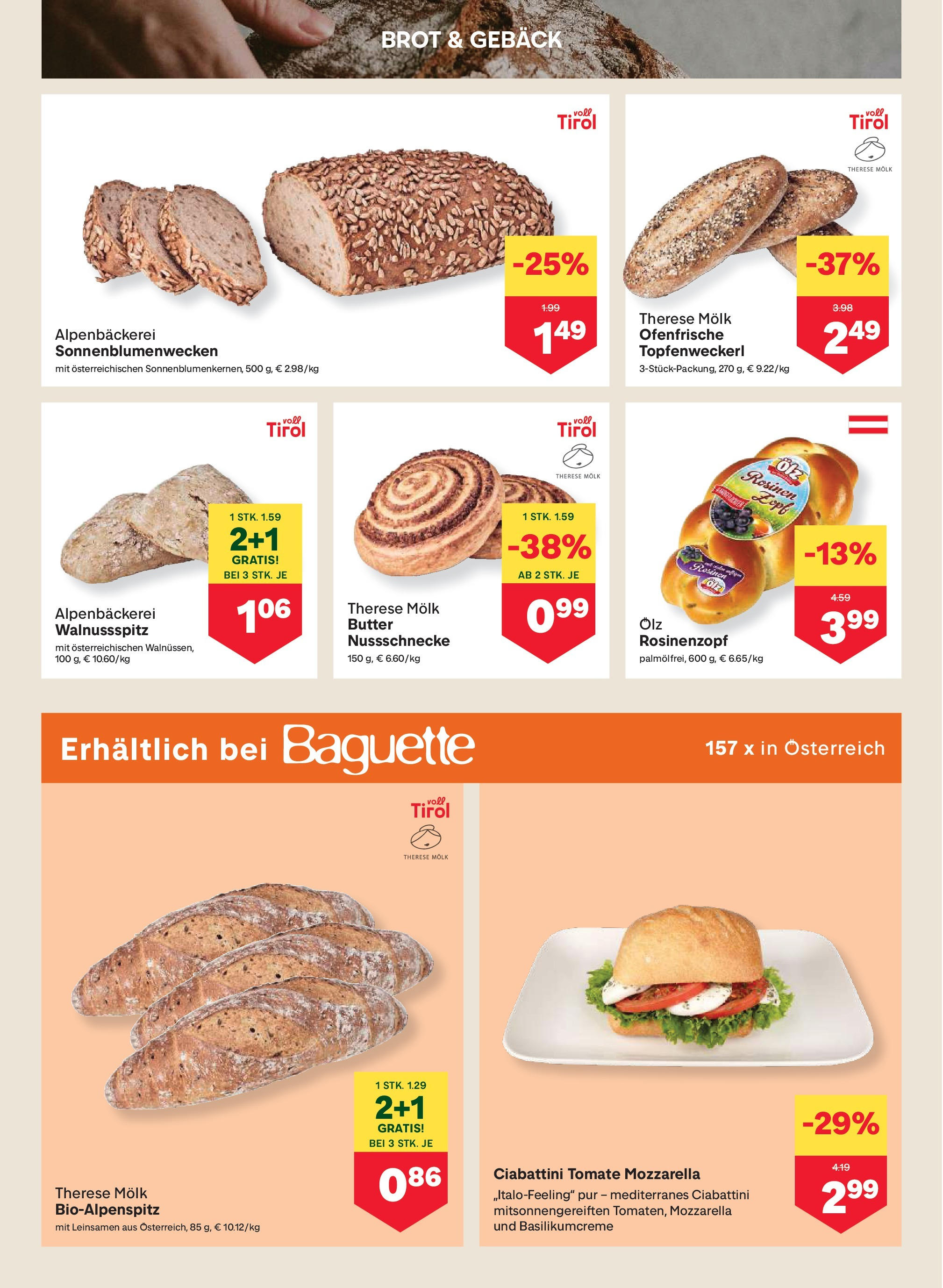 MPREIS Kärnten von 15.05.2025 - Aktuelle Angebote | Seite: 4 | Produkte: Rosinen, Jääkaappipakastin, Butter, Brot