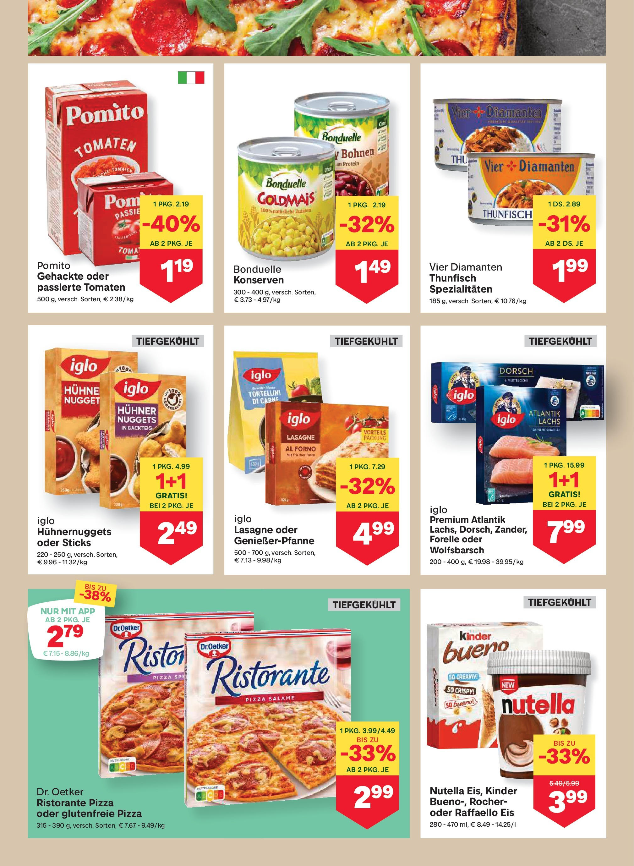 MPREIS Kärnten von 15.05.2025 - Aktuelle Angebote | Seite: 6 | Produkte: Pasta, Eis, Pizza, Tomaten