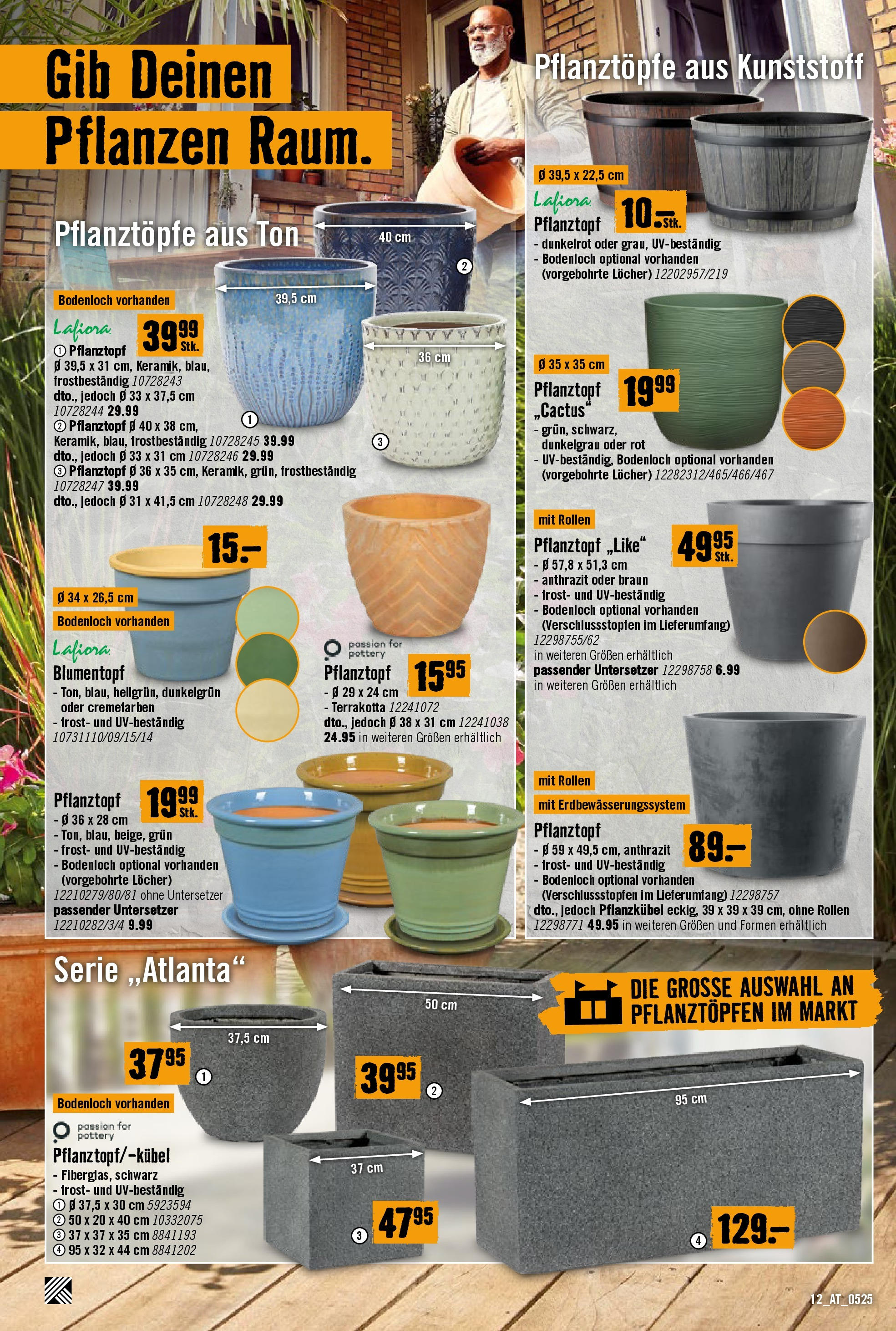 Hornbach Flugblatt (07.05.2025) || Aktuelle Angebote | Seite: 12 | Produkte: Blumentopf Hornbach Flugblatt von 07.05.2025 - Aktuelle Angebote | Seite: 12 | Produkte: Blumentopf