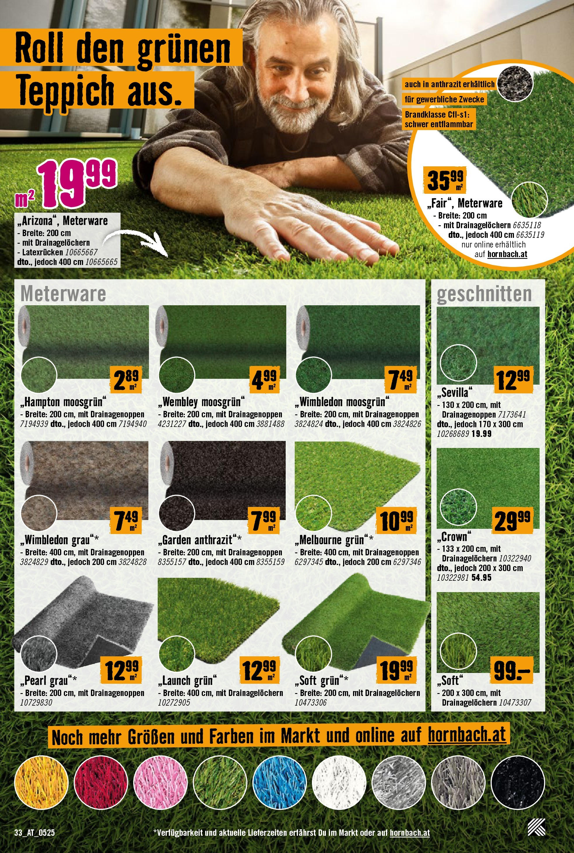 Hornbach Flugblatt (07.05.2025) || Aktuelle Angebote | Seite: 33 | Produkte: Teppich Hornbach Flugblatt von 07.05.2025 - Aktuelle Angebote | Seite: 33 | Produkte: Teppich