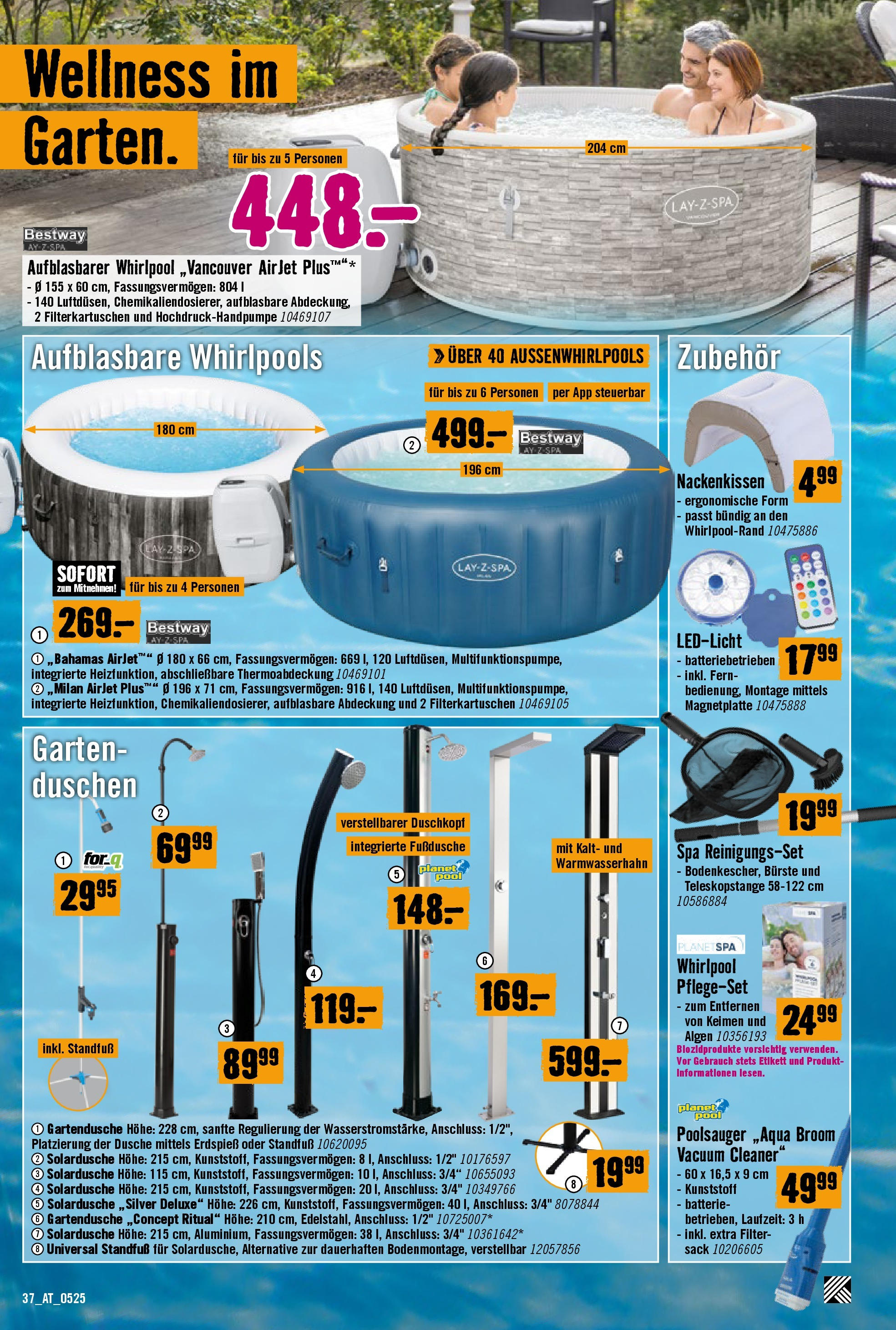 Hornbach Flugblatt (07.05.2025) || Aktuelle Angebote | Seite: 37 | Produkte: Batterie, Dusche, Bürste Hornbach Flugblatt von 07.05.2025 - Aktuelle Angebote | Seite: 37 | Produkte: Batterie, Dusche, Bürste