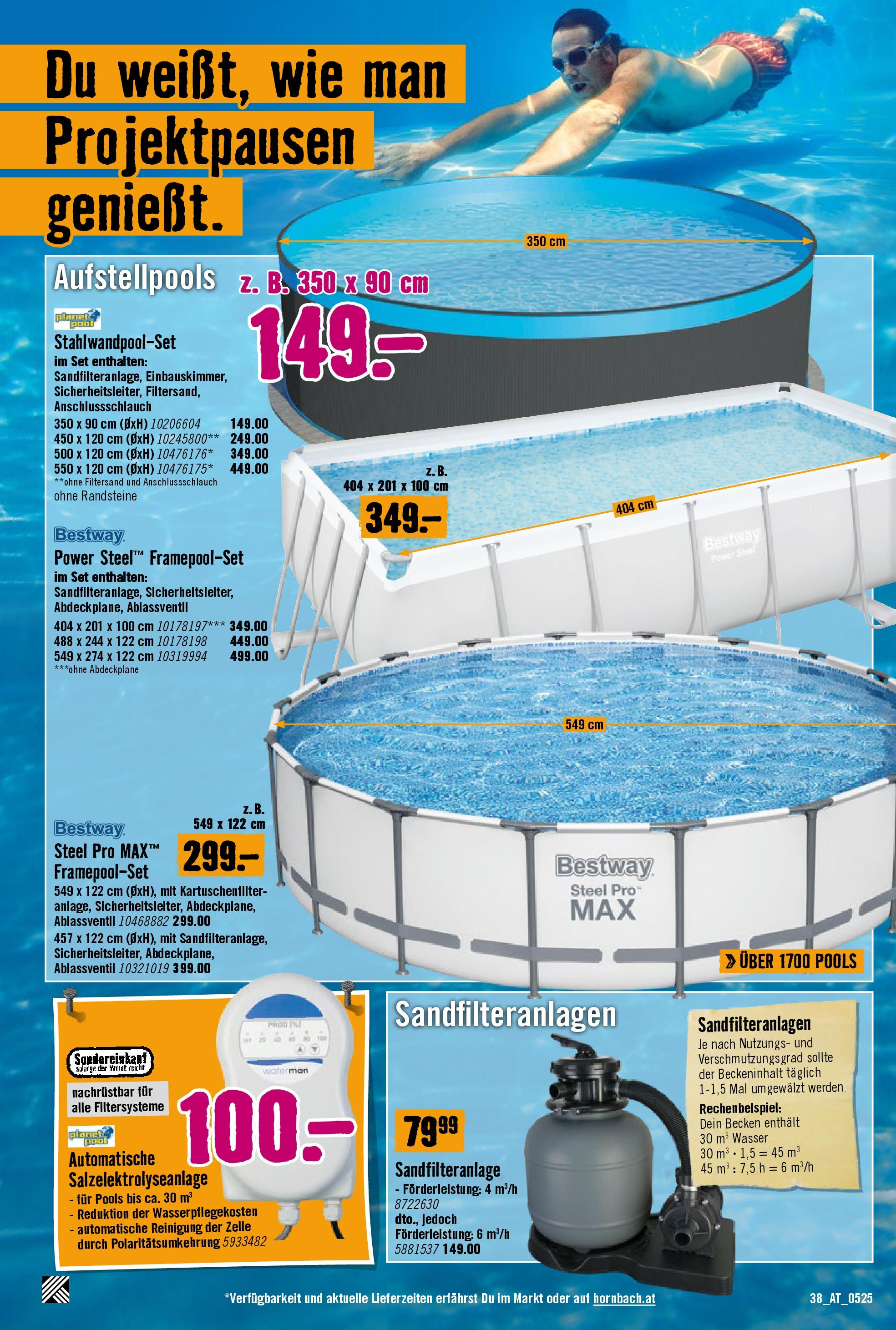 Hornbach Flugblatt (07.05.2025) || Aktuelle Angebote | Seite: 38 | Produkte: Wasser Hornbach Flugblatt von 07.05.2025 - Aktuelle Angebote | Seite: 38 | Produkte: Wasser