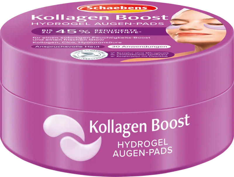 Schaebens Augenpads Hydrogel Kollagen Boost Tiegel (30 Paar)