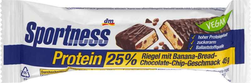 Sportness Proteinriegel 25%, Banana Bread Geschmack