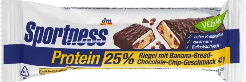 Sportness Proteinriegel 25%, Banana Bread Geschmack