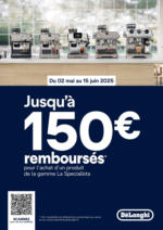Connexion Jusqu'à 150€ remboursés pourl'achat d'une cafetière DELONGHI La Specialista - au 15.06.2025