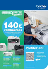 Jusqu'à 140€ remboursés avec Brother