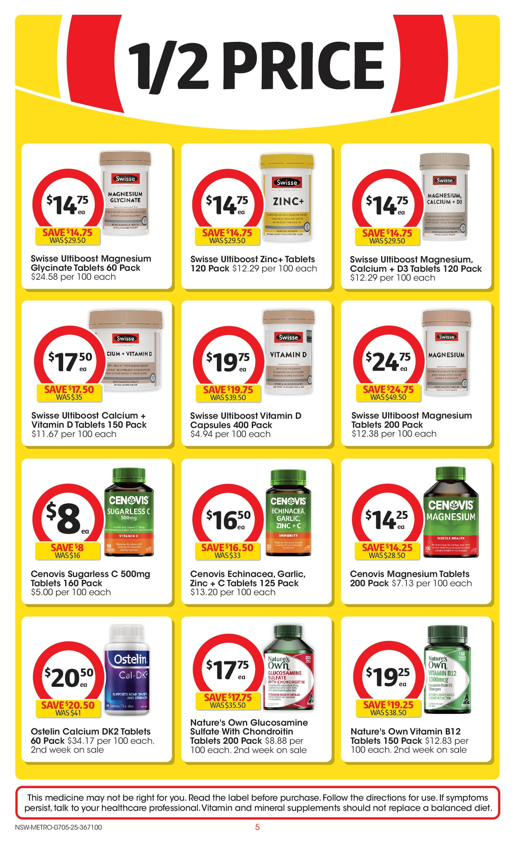 Coles catalogue from 06/05/2025 > Big discounts | Page: 5 | Products: Pince de crabe, Tablets, Vitamin, Zinc Coles catalogue valid from 06/05/2025 > Online Australia | Page: 5 | Products: Pince de crabe, Tablets, Vitamin, Zinc