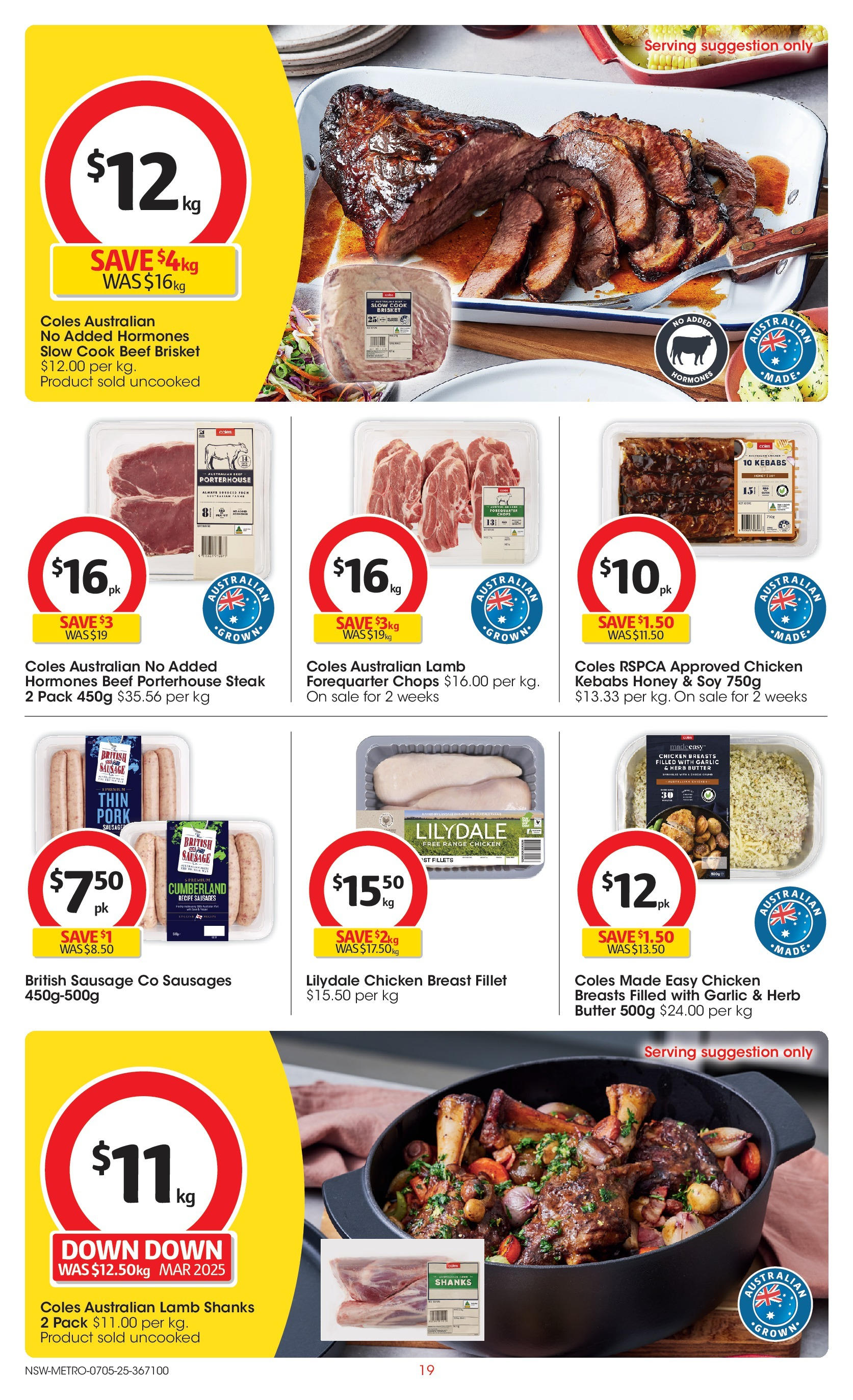 Coles catalogue from 06/05/2025 > Big discounts | Page: 19 | Products: Lamb, Rhum Isautier, Beef, Sausage Coles catalogue valid from 06/05/2025 > Online Australia | Page: 19 | Products: Lamb, Rhum Isautier, Beef, Sausage