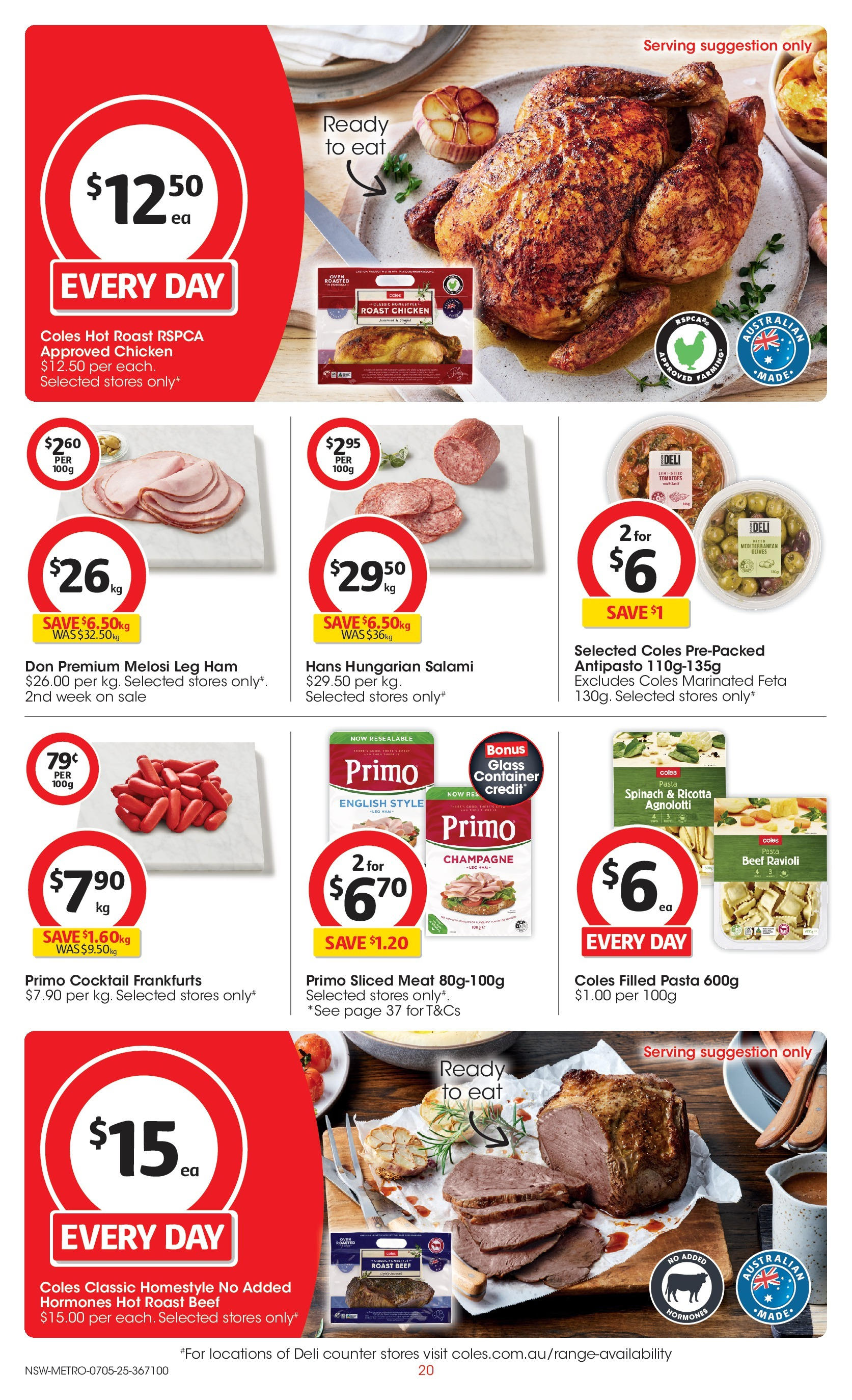 Coles catalogue from 06/05/2025 > Big discounts | Page: 20 | Products: Chicken, Beef, Spinach, Allée de jardin à dérouler Coles catalogue valid from 06/05/2025 > Online Australia | Page: 20 | Products: Chicken, Beef, Spinach, Allée de jardin à dérouler