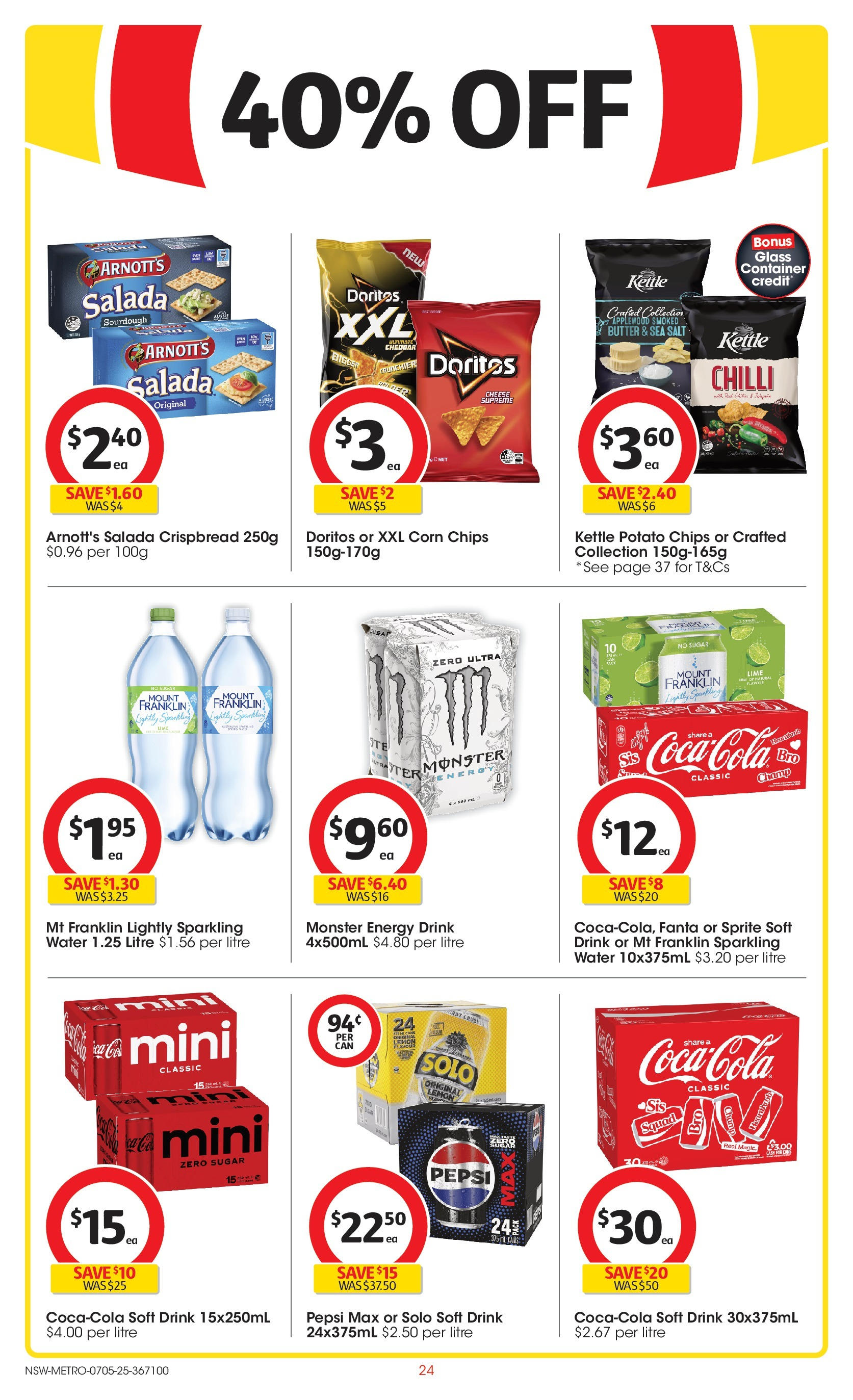 Coles catalogue from 06/05/2025 > Big discounts | Page: 24 | Products: Pepsi, Chilli, Pepsi Max, Porto Lagrima Coles catalogue valid from 06/05/2025 > Online Australia | Page: 24 | Products: Pepsi, Chilli, Pepsi Max, Porto Lagrima
