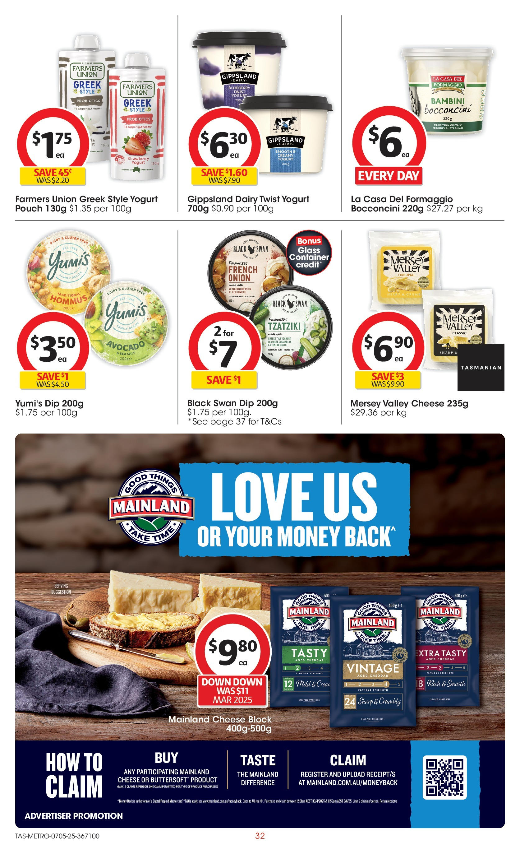 Coles catalogue from 06/05/2025 > Big discounts | Page: 32 | Products: Dairy, Cheese, Avocado, Eau minerale naturelle Wattwiller Coles catalogue valid from 06/05/2025 > Online Australia | Page: 32 | Products: Dairy, Cheese, Avocado, Eau minerale naturelle Wattwiller