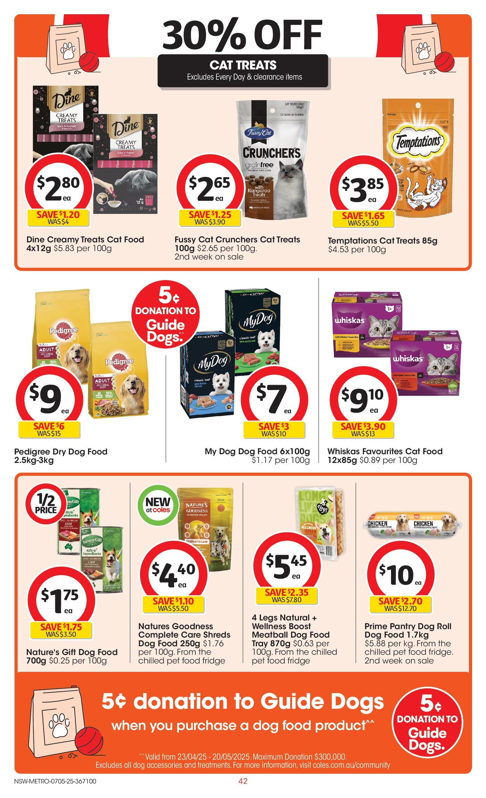 Coles catalogue from 06/05/2025 > Big discounts | Page: 42 | Products: Cuisses de grenouille, Chicken, Dog food, Accessories Coles catalogue valid from 06/05/2025 > Online Australia | Page: 42 | Products: Cuisses de grenouille, Chicken, Dog food, Accessories