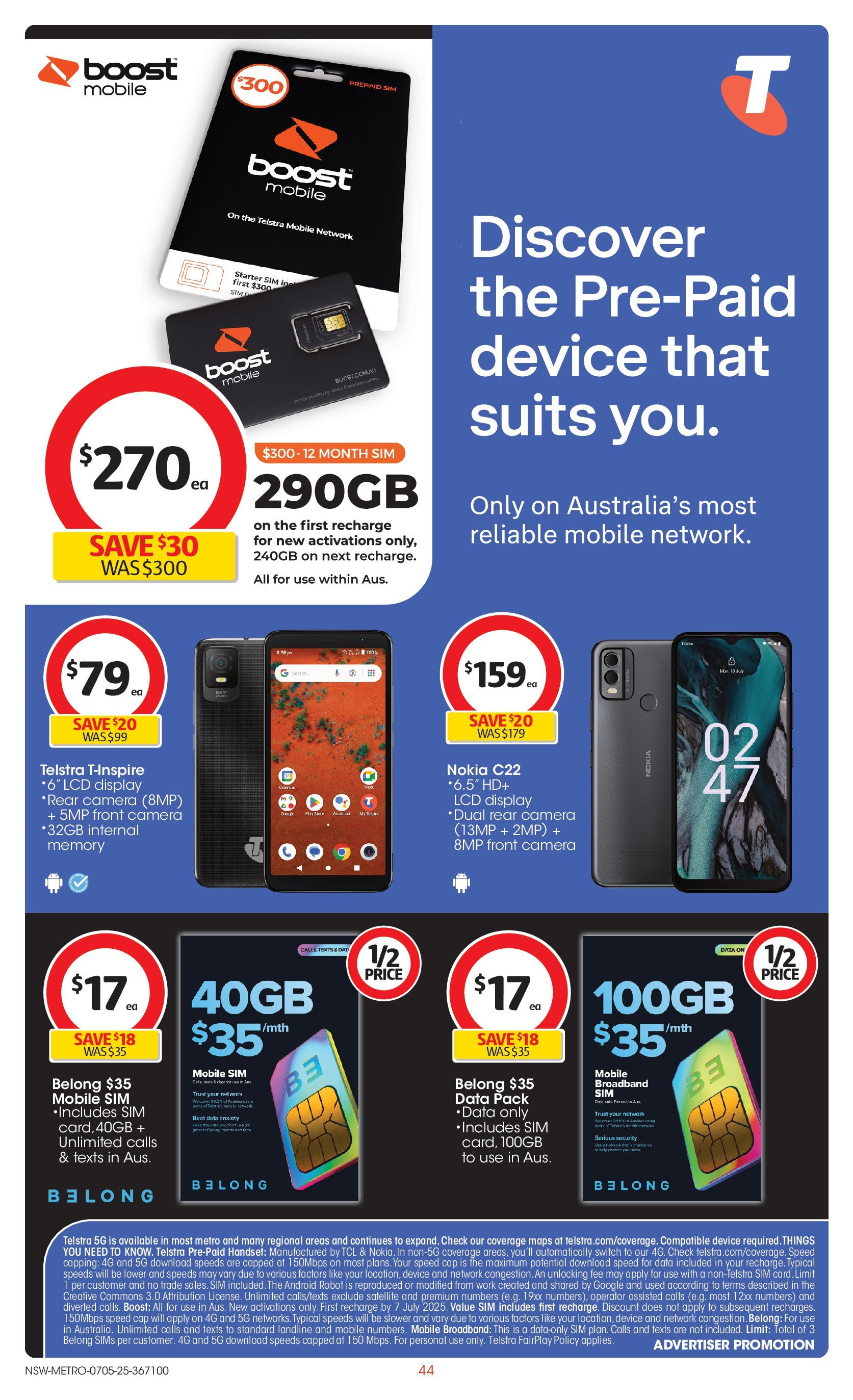 Coles catalogue from 06/05/2025 > Big discounts | Page: 44 | Products: Date, Cap, Device, Mobile Coles catalogue valid from 06/05/2025 > Online Australia | Page: 44 | Products: Date, Cap, Device, Mobile