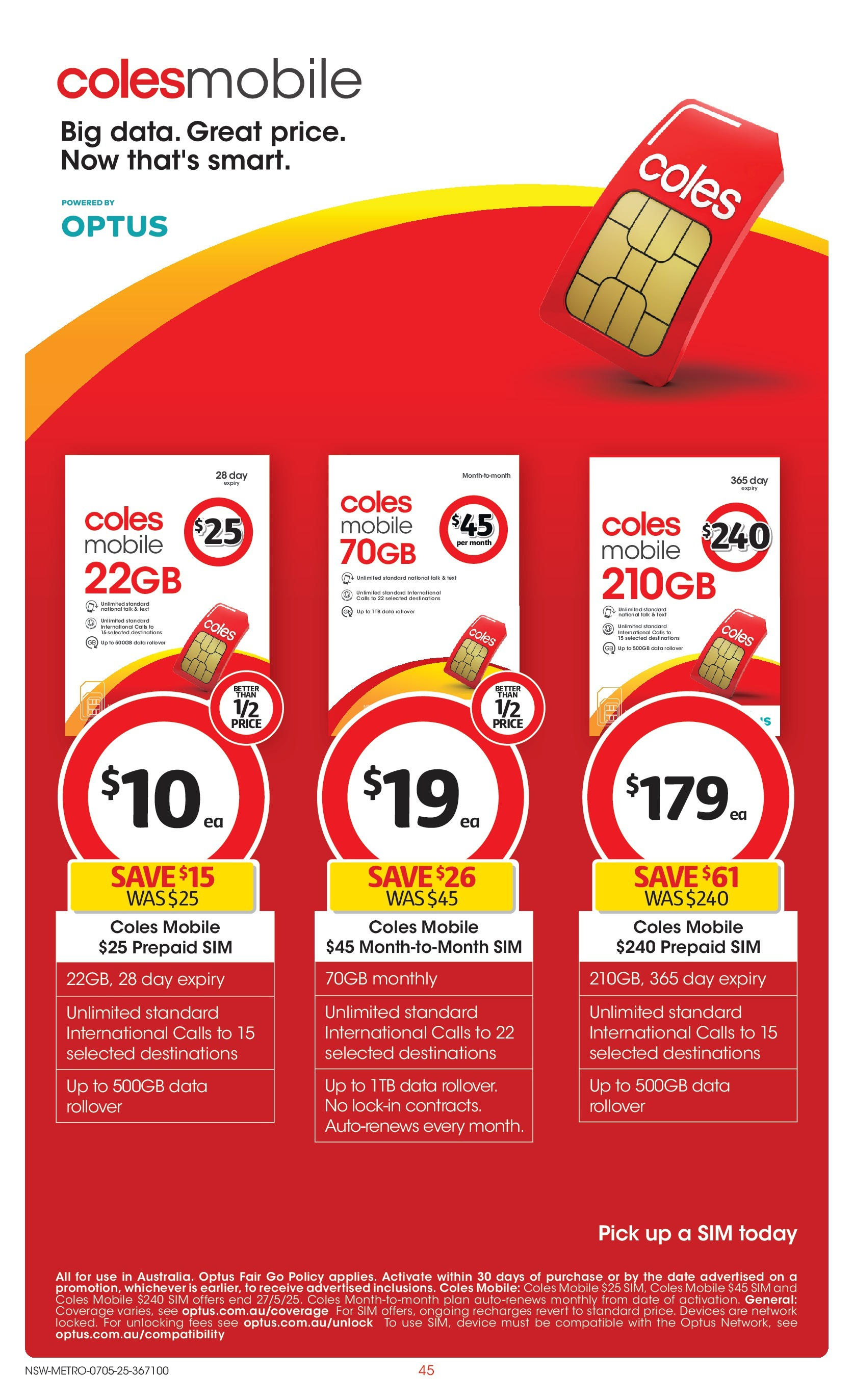 Coles catalogue from 06/05/2025 > Big discounts | Page: 45 | Products: Date, Device, Mobile Coles catalogue valid from 06/05/2025 > Online Australia | Page: 45 | Products: Date, Device, Mobile