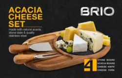 BRIO Дъска с нож Acacia