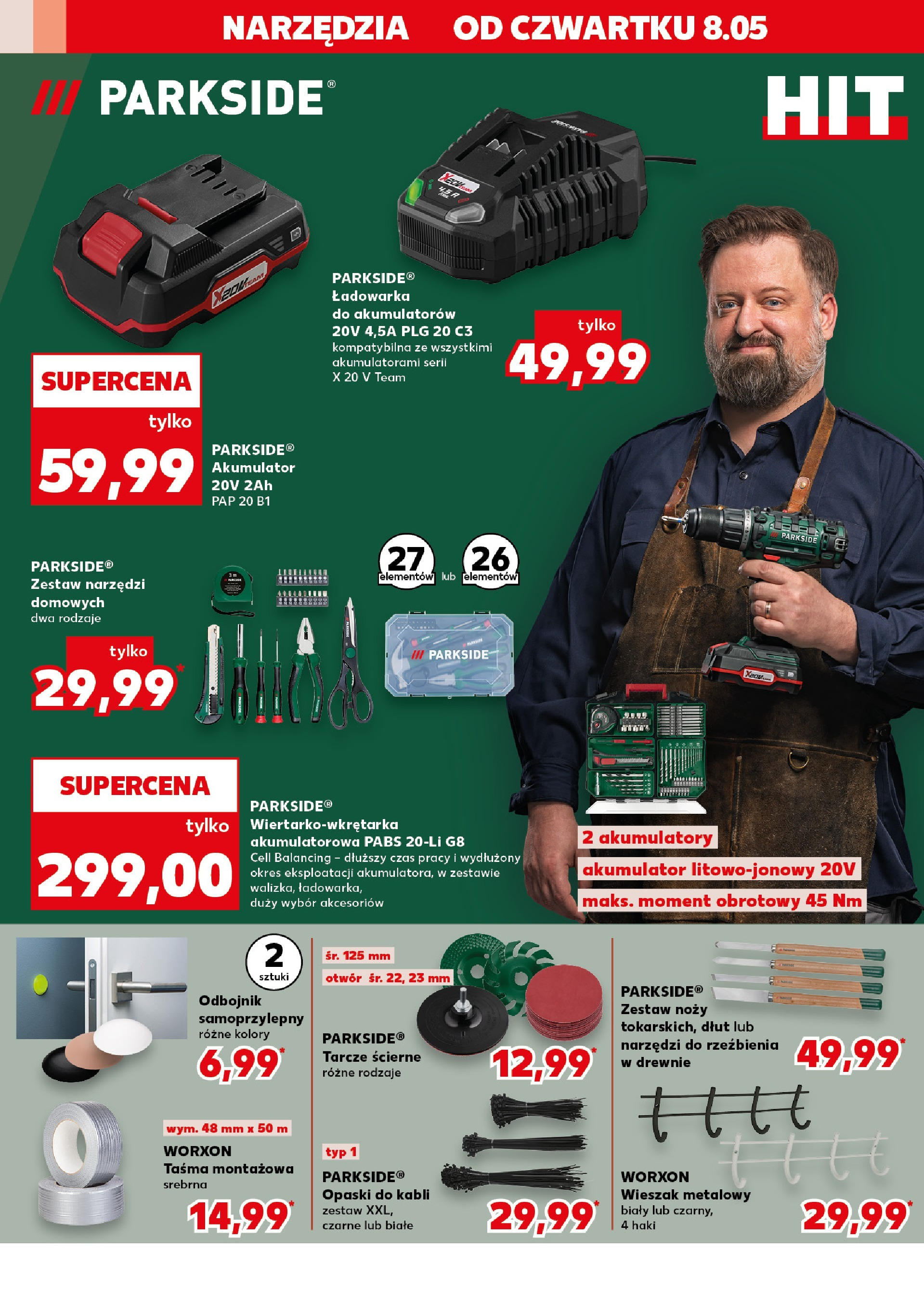 Kaufland gazetka - Mega okazje (08.05.2025) - od jutra | Strona: 4 | Produkty: Ładowarka, Zestaw narzędzi, Wieszak Kaufland gazetka - Mega okazje od 08.05.2025 - od jutra PDF | Strona: 4 | Produkty: Ładowarka, Zestaw narzędzi, Wieszak