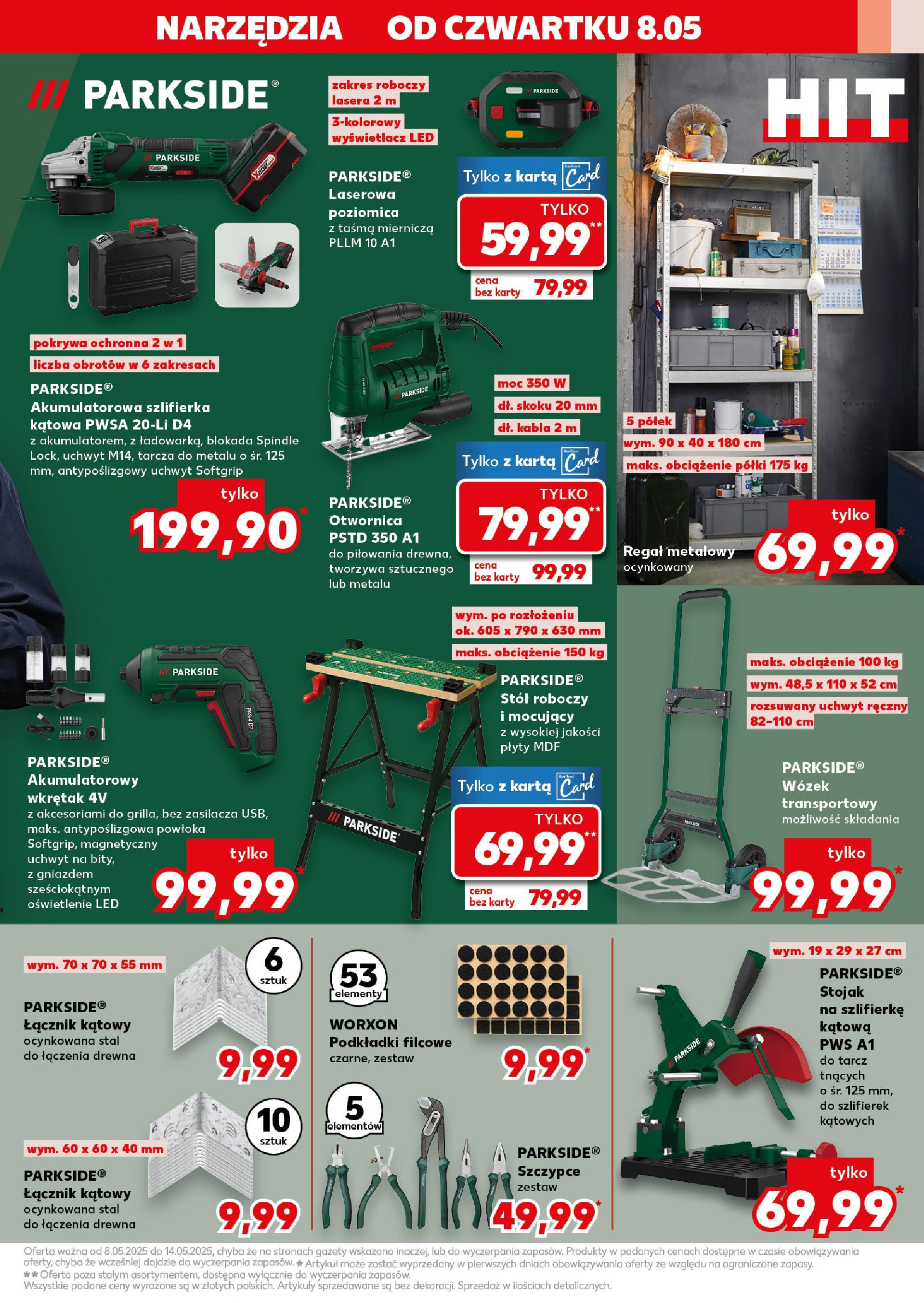 Kaufland gazetka - Mega okazje (08.05.2025) - od jutra | Strona: 5 | Produkty: Wózek transportowy, Plyty, Regał, Szlifierka Kaufland gazetka - Mega okazje od 08.05.2025 - od jutra PDF | Strona: 5 | Produkty: Wózek transportowy, Plyty, Regał, Szlifierka