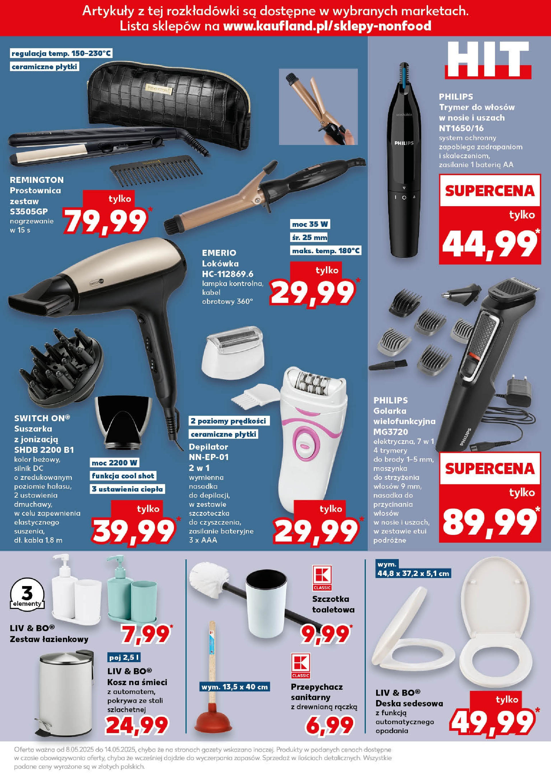 Kaufland gazetka - Mega okazje (08.05.2025) - od jutra | Strona: 7 | Produkty: Depilator, Lokówka, Golarka, Maszynka do strzyżenia Kaufland gazetka - Mega okazje od 08.05.2025 - od jutra PDF | Strona: 7 | Produkty: Depilator, Lokówka, Golarka, Maszynka do strzyżenia