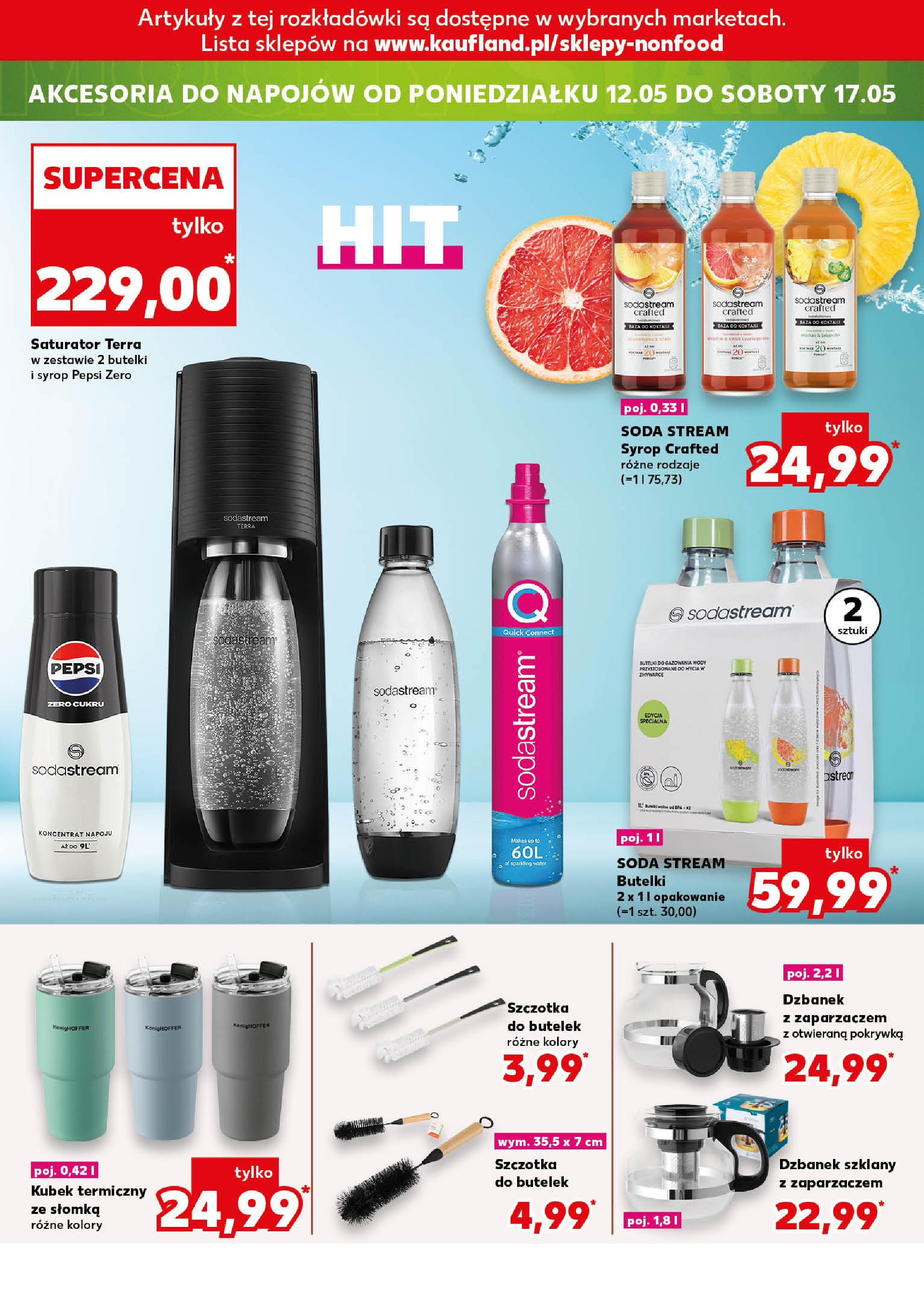 Kaufland gazetka - Mega okazje (08.05.2025) - od jutra | Strona: 16 | Produkty: Syrop, Dzbanek, Pepsi, Sodastream Kaufland gazetka - Mega okazje od 08.05.2025 - od jutra PDF | Strona: 16 | Produkty: Syrop, Dzbanek, Pepsi, Sodastream