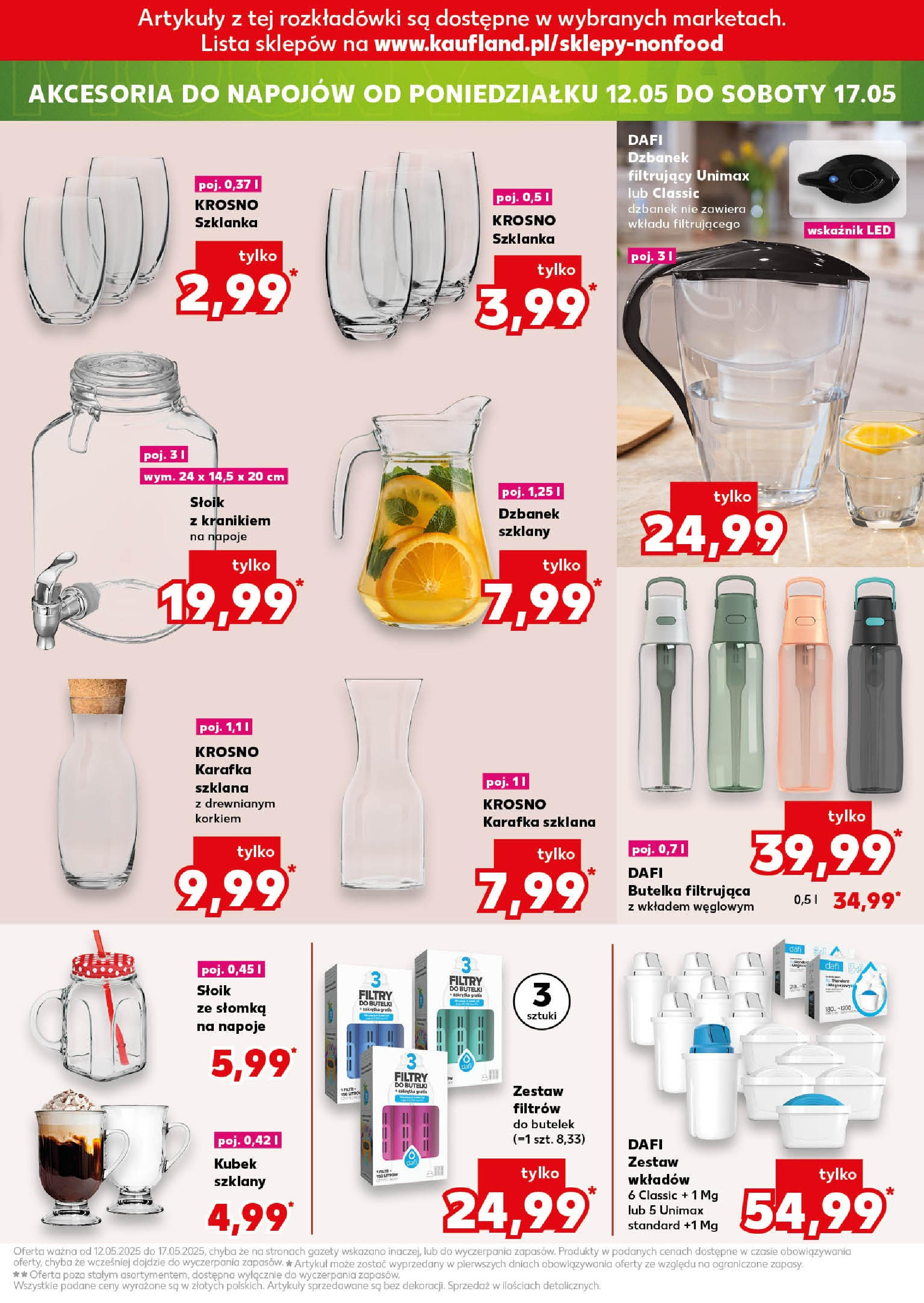 Kaufland gazetka - Mega okazje (08.05.2025) - od jutra | Strona: 17 | Produkty: Szklanka, Dzbanek, Napoje, Dzbanek filtrujący Kaufland gazetka - Mega okazje od 08.05.2025 - od jutra PDF | Strona: 17 | Produkty: Szklanka, Dzbanek, Napoje, Dzbanek filtrujący