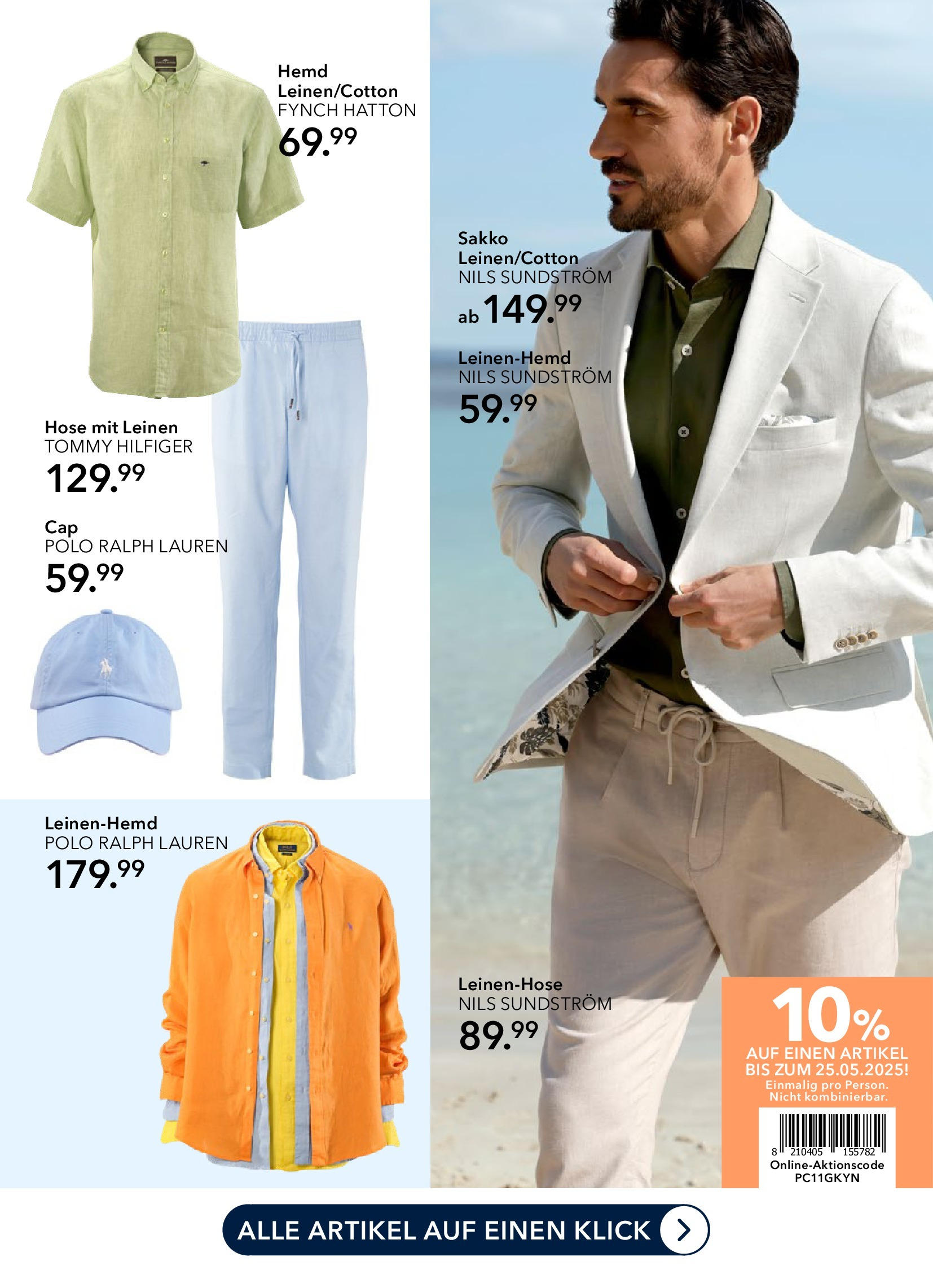 Peek & Cloppenburg Prospekt 	 (ab 10.05.2025) zum Blättern | Seite: 7 | Produkte: Sakko, Leinenhose, Hemd, Hose