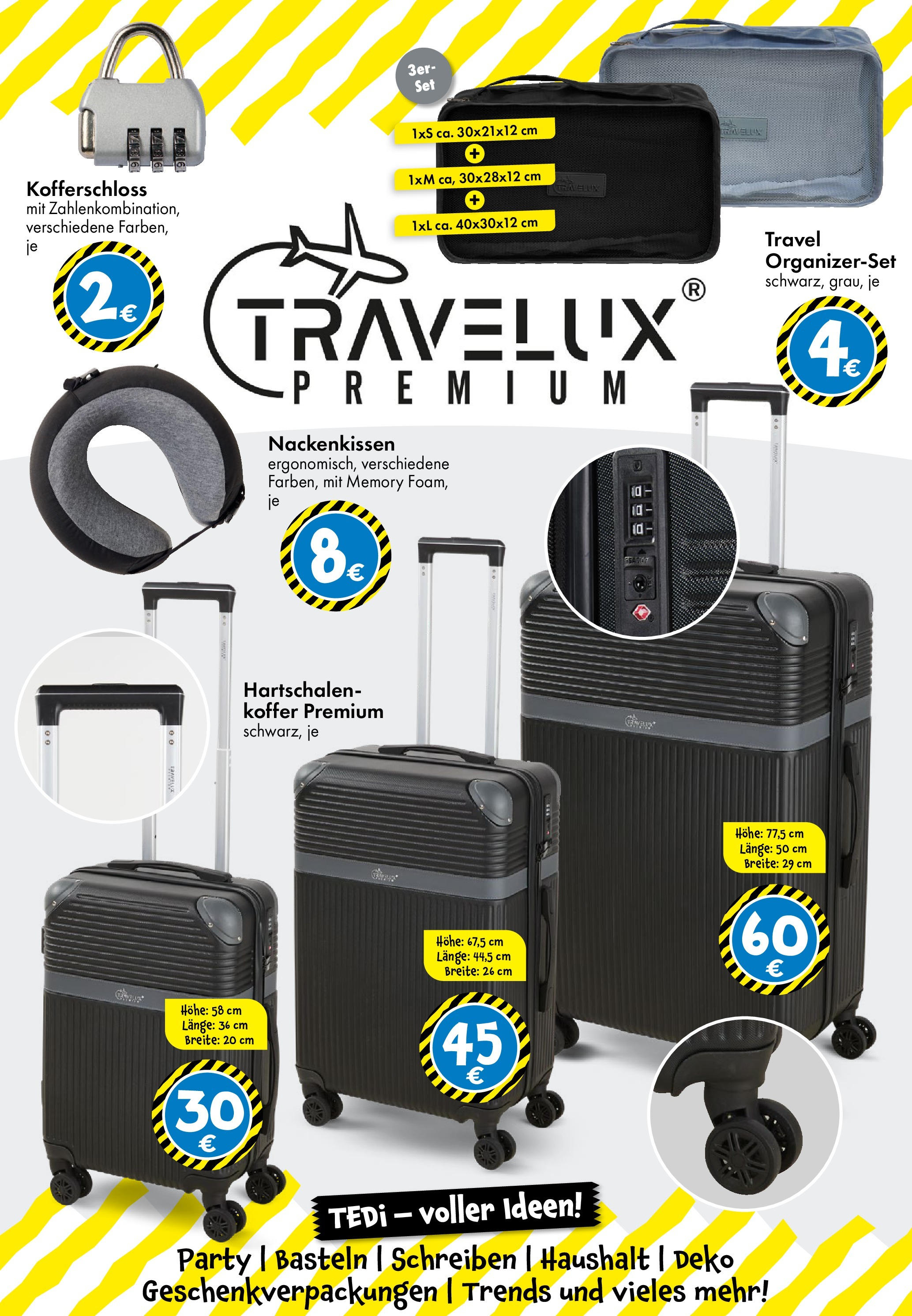 TEDi Flugblatt (08.05.2025) || Aktuelle Angebote | Seite: 19 | Produkte: Koffer TEDi Flugblatt von 08.05.2025 - Aktuelle Angebote | Seite: 19 | Produkte: Koffer