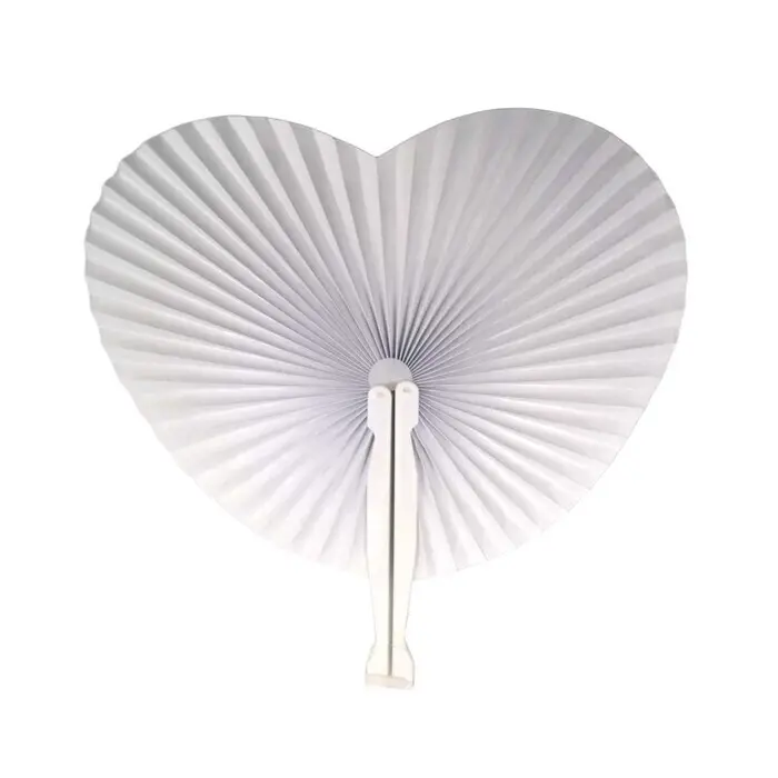 NOVOOO Seasons Love Fächer aus Papier 14,5 cm weiß