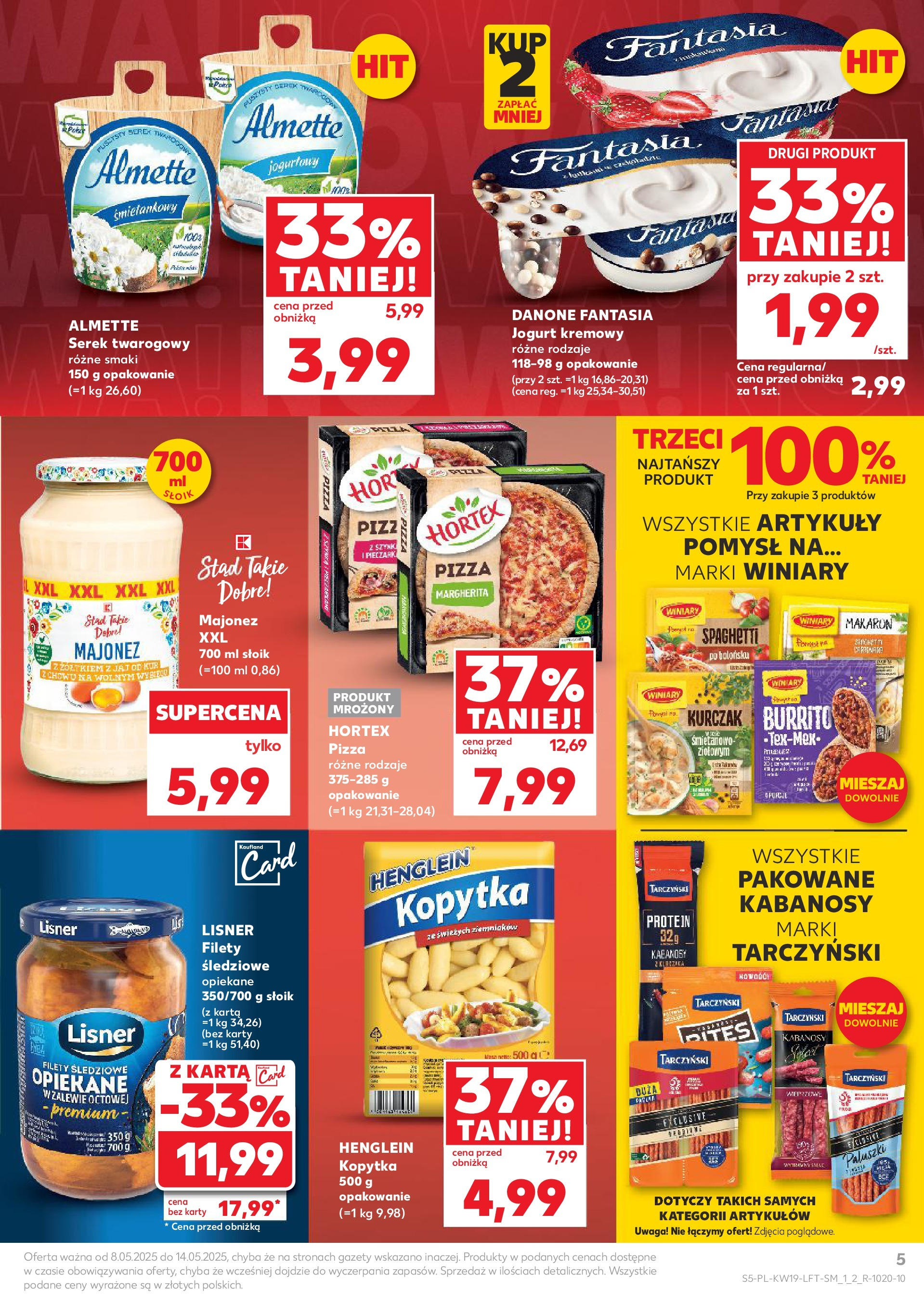 Kaufland gazetka (08.05.2025) - od jutra | Strona: 5 | Produkty: Karta, Kabanosy z kurczaka, Paluszki, Makaron Kaufland gazetka od 08.05.2025 - od jutra PDF | Strona: 5 | Produkty: Karta, Kabanosy z kurczaka, Paluszki, Makaron