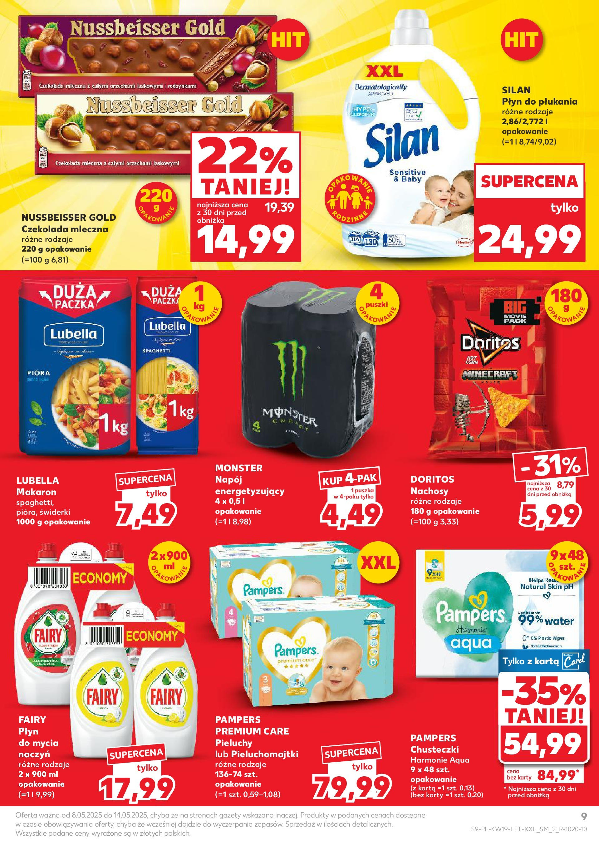 Kaufland gazetka (08.05.2025) - od jutra | Strona: 9 | Produkty: Czekolada mleczna, Pampers, Pieluchomajtki, Czekolada Kaufland gazetka od 08.05.2025 - od jutra PDF | Strona: 9 | Produkty: Czekolada mleczna, Pampers, Pieluchomajtki, Czekolada