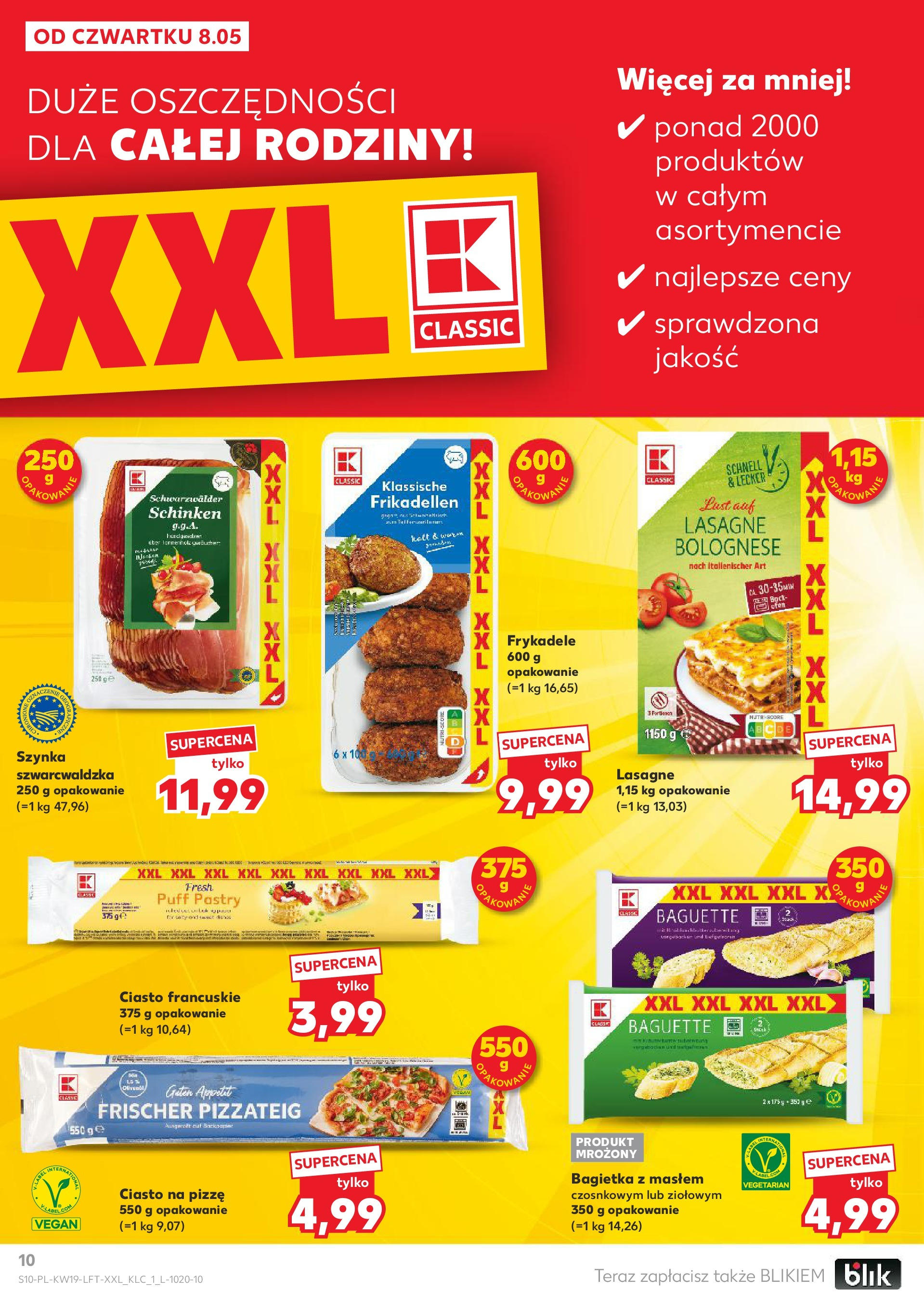 Kaufland gazetka (08.05.2025) - od jutra | Strona: 10 | Produkty: Szynka, Bagietka, Ciasto na pizze, Szynka szwarcwaldzka Kaufland gazetka od 08.05.2025 - od jutra PDF | Strona: 10 | Produkty: Szynka, Bagietka, Ciasto na pizze, Szynka szwarcwaldzka