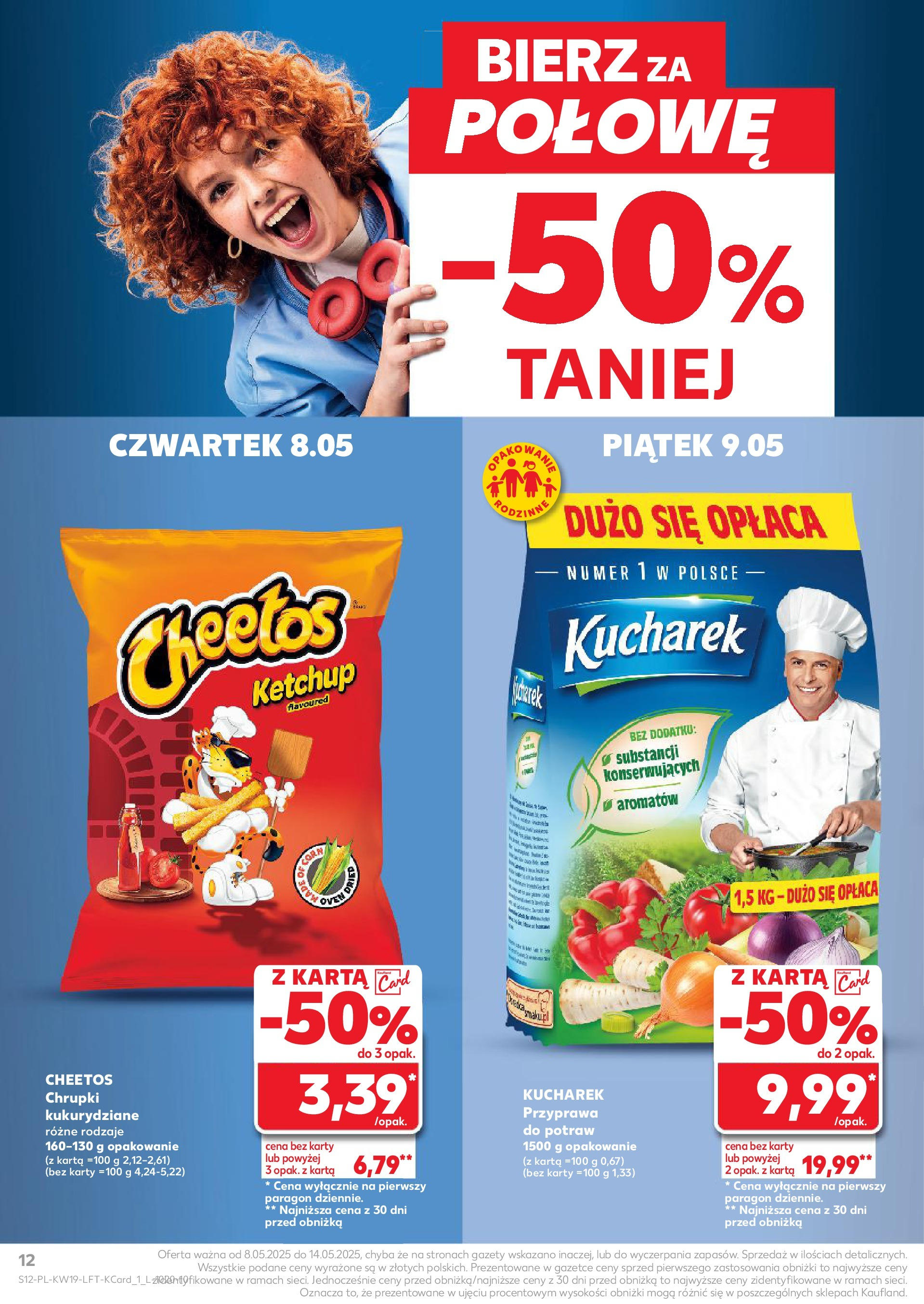 Kaufland gazetka (08.05.2025) - od jutra | Strona: 12 | Produkty: Karta, Ketchup, Chrupki Kaufland gazetka od 08.05.2025 - od jutra PDF | Strona: 12 | Produkty: Karta, Ketchup, Chrupki