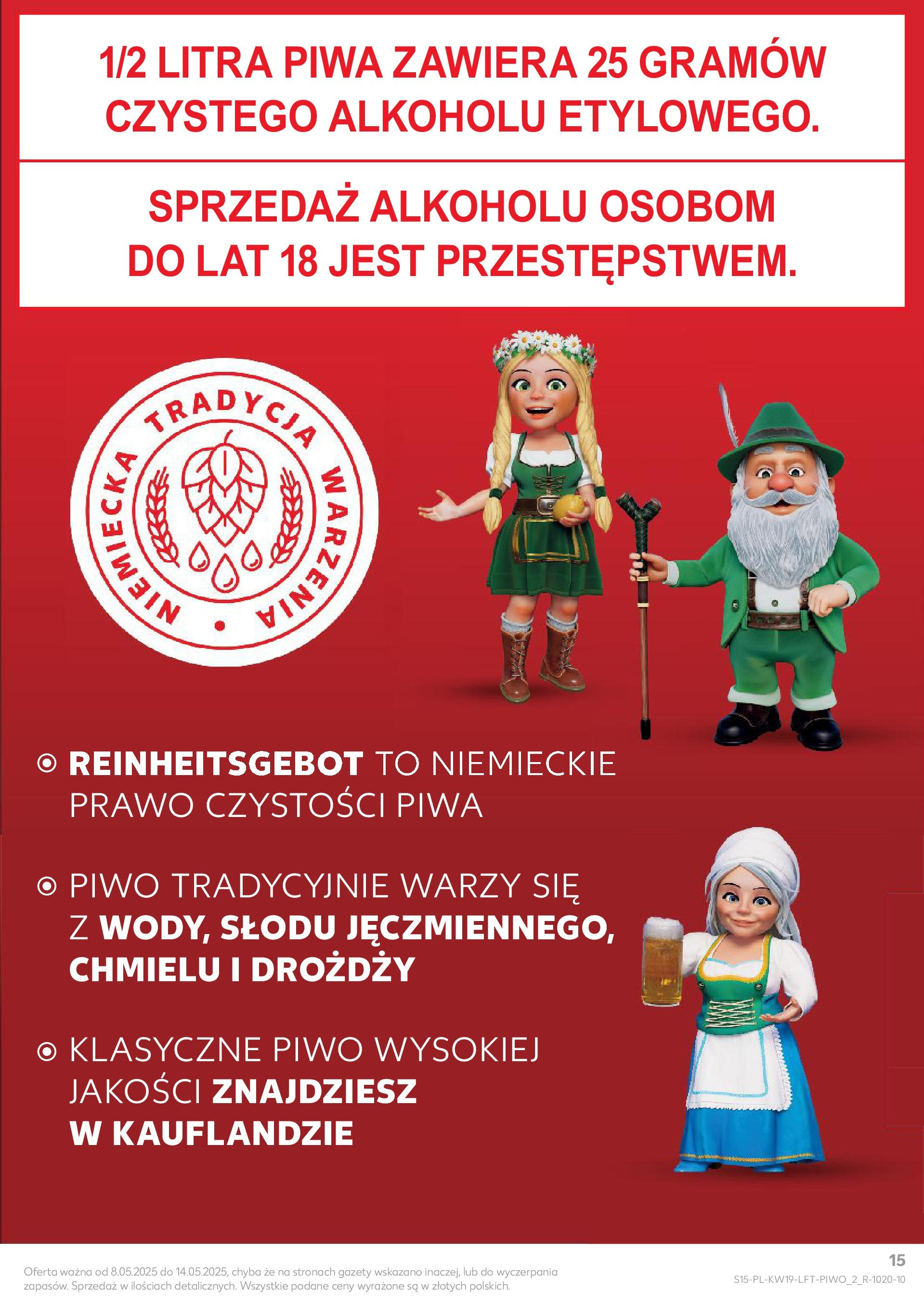 Kaufland gazetka (08.05.2025) - od jutra | Strona: 15 | Produkty: Piwo Kaufland gazetka od 08.05.2025 - od jutra PDF | Strona: 15 | Produkty: Piwo