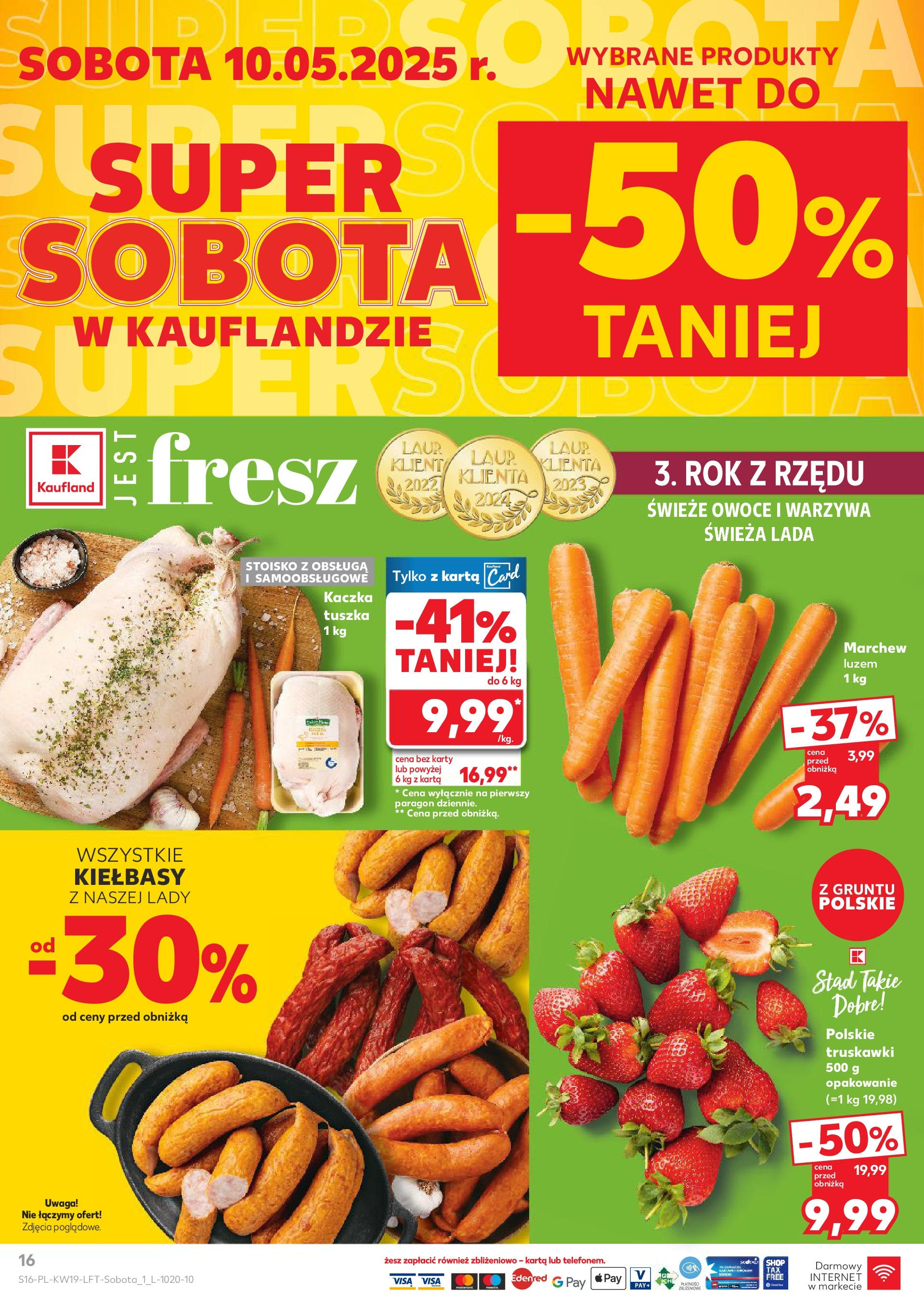 Kaufland gazetka (08.05.2025) - od jutra | Strona: 16 | Produkty: Karta, Kaczka, Warzywa, Owoce Kaufland gazetka od 08.05.2025 - od jutra PDF | Strona: 16 | Produkty: Karta, Kaczka, Warzywa, Owoce