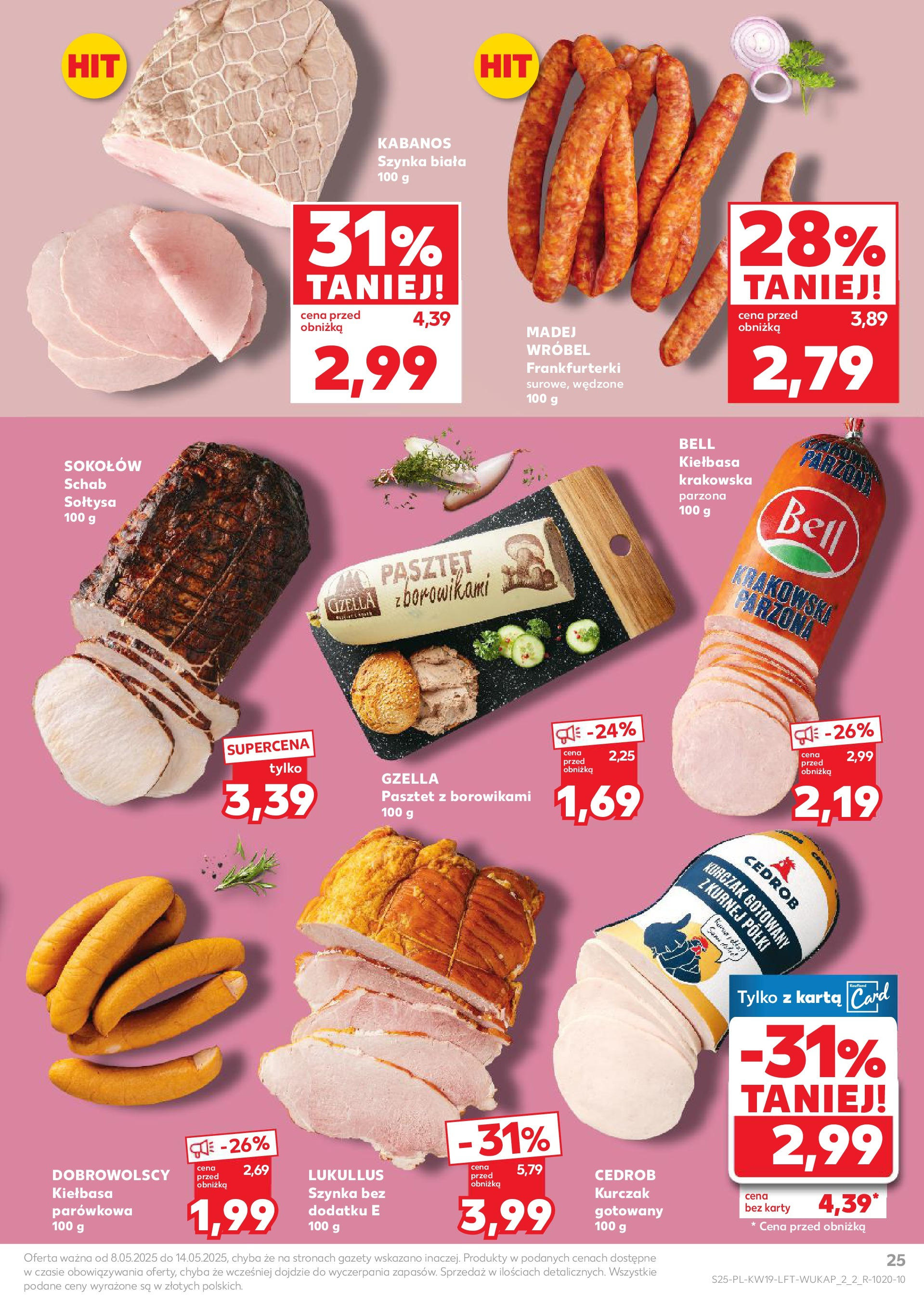 Kaufland gazetka (08.05.2025) - od jutra | Strona: 25 | Produkty: Karta, Kurczak, Schab, Szynka Kaufland gazetka od 08.05.2025 - od jutra PDF | Strona: 25 | Produkty: Karta, Kurczak, Schab, Szynka
