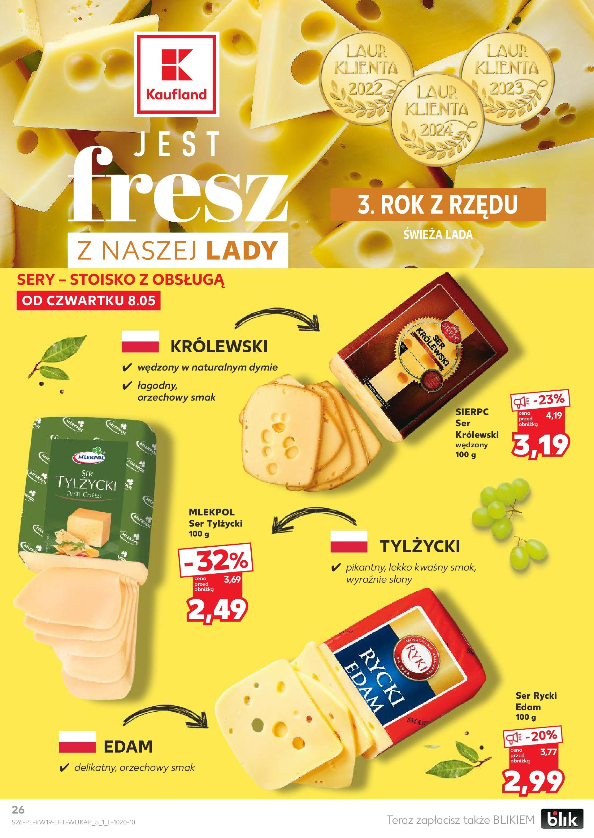 Kaufland gazetka (08.05.2025) - od jutra | Strona: 26 | Produkty: Sery, Ser Kaufland gazetka od 08.05.2025 - od jutra PDF | Strona: 26 | Produkty: Sery, Ser