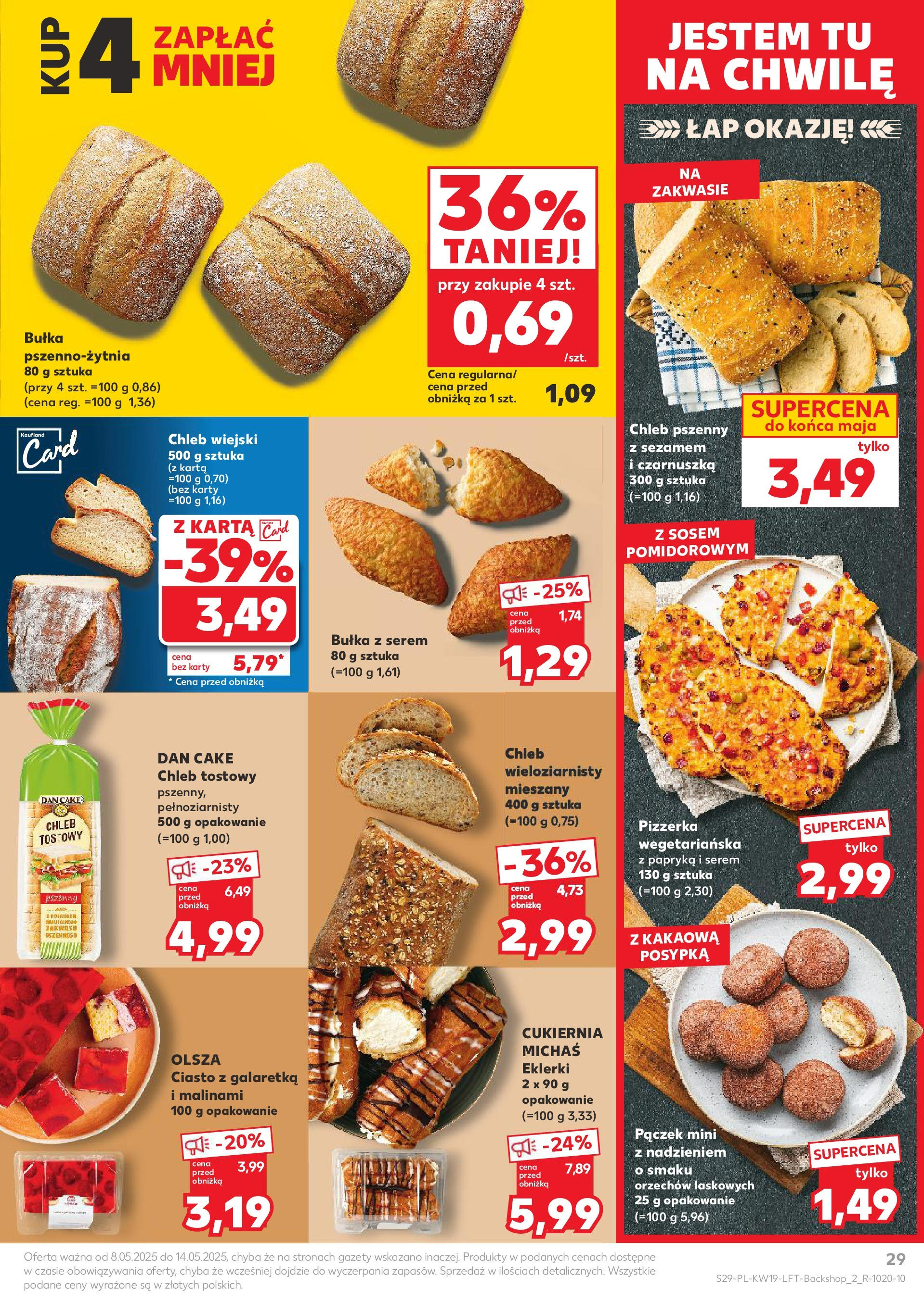 Kaufland gazetka (08.05.2025) - od jutra | Strona: 29 | Produkty: Karta, Papryka, Bułka, Chleb wieloziarnisty Kaufland gazetka od 08.05.2025 - od jutra PDF | Strona: 29 | Produkty: Karta, Papryka, Bułka, Chleb wieloziarnisty