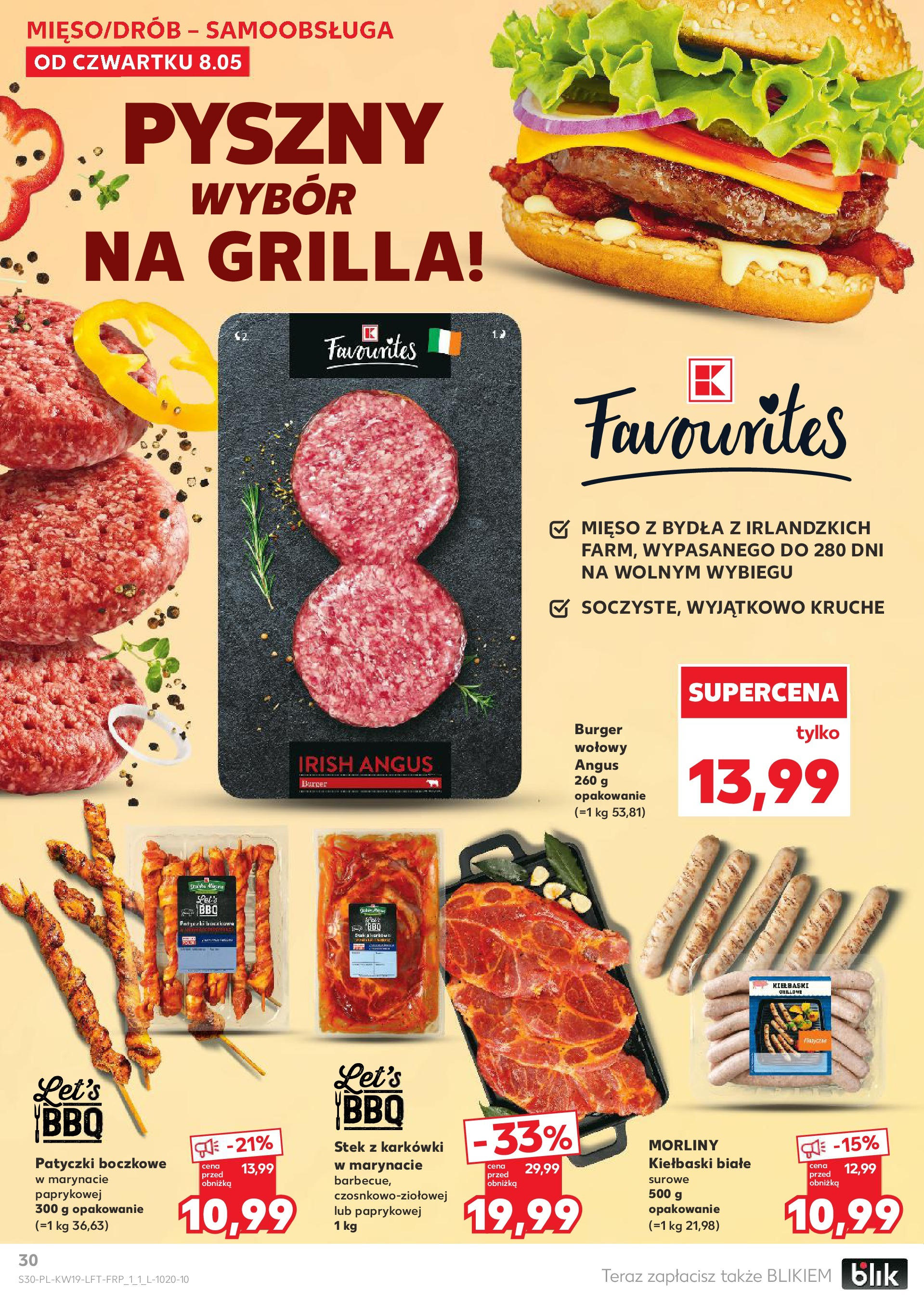 Kaufland gazetka (08.05.2025) - od jutra | Strona: 30 | Produkty: Burger wołowy, Mięso, Kiełbaski Kaufland gazetka od 08.05.2025 - od jutra PDF | Strona: 30 | Produkty: Burger wołowy, Mięso, Kiełbaski