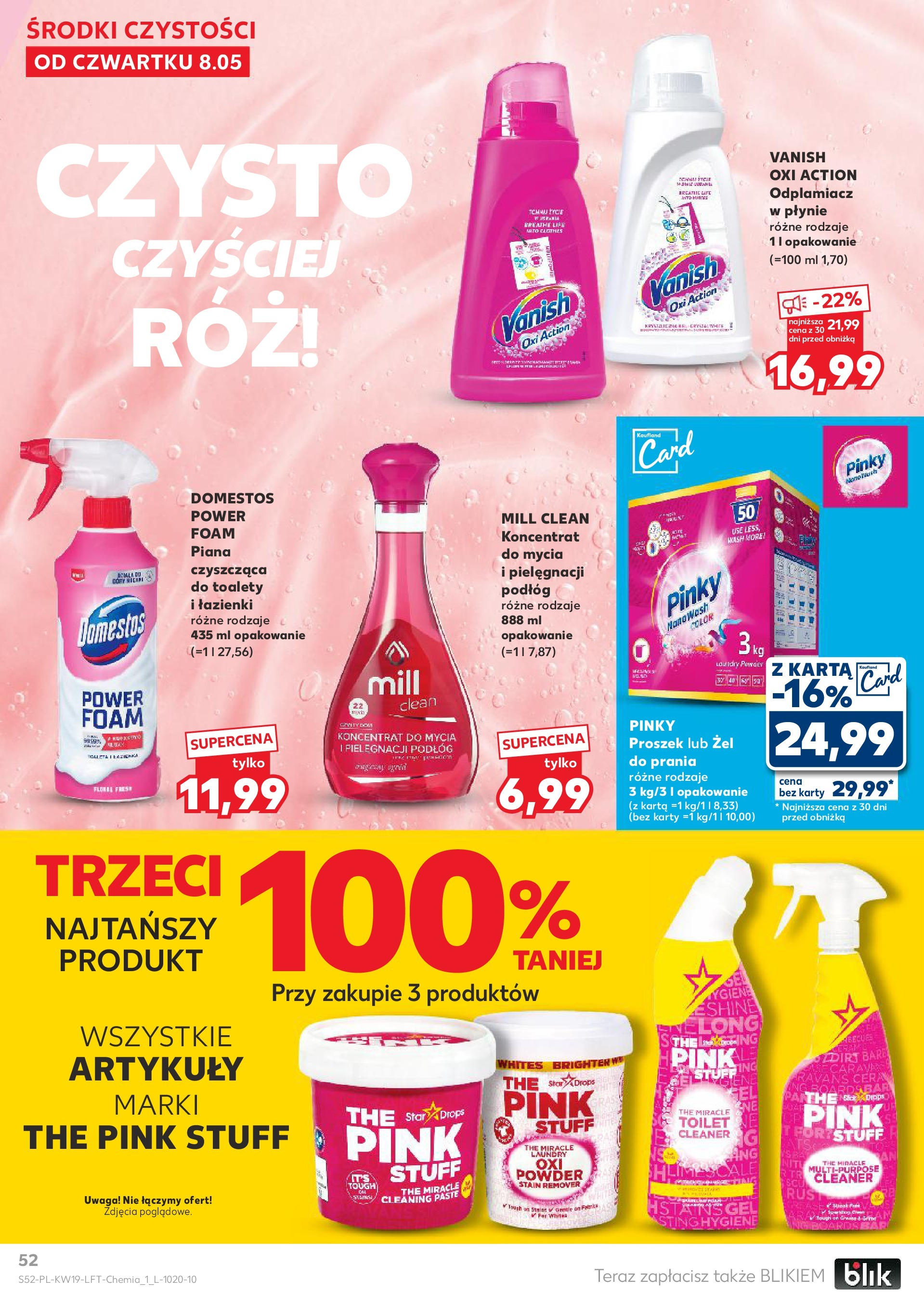 Kaufland gazetka (08.05.2025) - od jutra | Strona: 52 | Produkty: Karta, Vanish, Cleaner, Róż Kaufland gazetka od 08.05.2025 - od jutra PDF | Strona: 52 | Produkty: Karta, Vanish, Cleaner, Róż