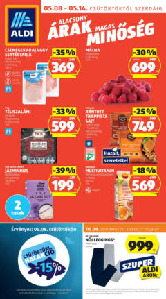 Aldi Akciós újság - amely érvényes a következő dátumtól: 08.05.2025