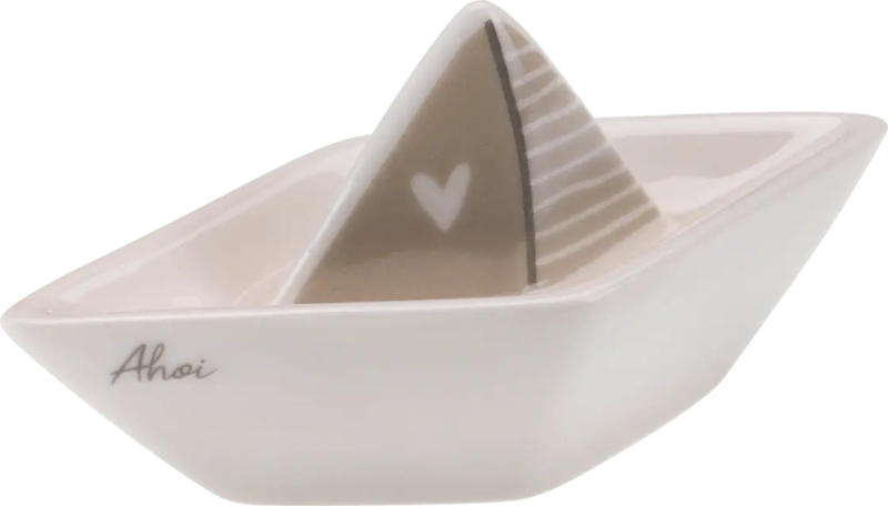 Dekorieren & Einrichten Keramikschiffchen "Ahoi", beige